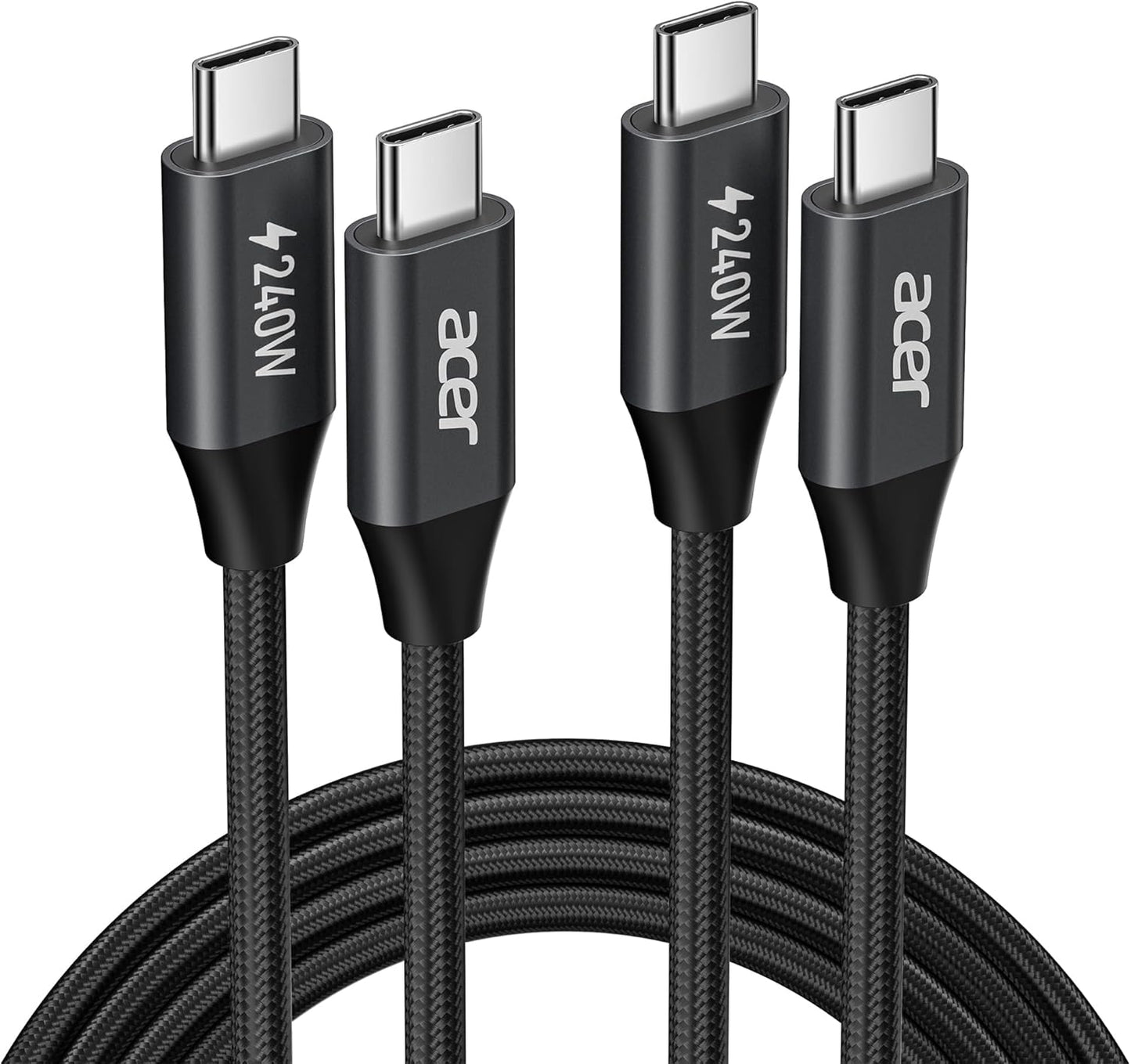 Acer 240W Fast Charging USB C Cable - 2 Pack