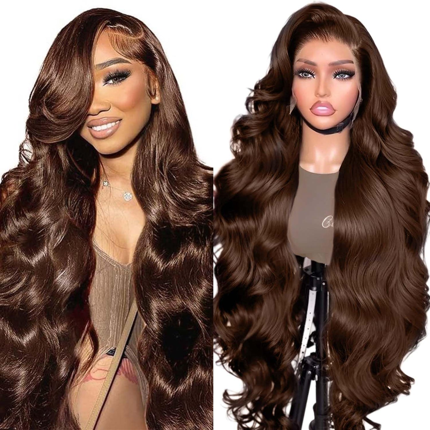 30 Inch Chocolate Brown Lace Front Wig by DOLLY PRETTY