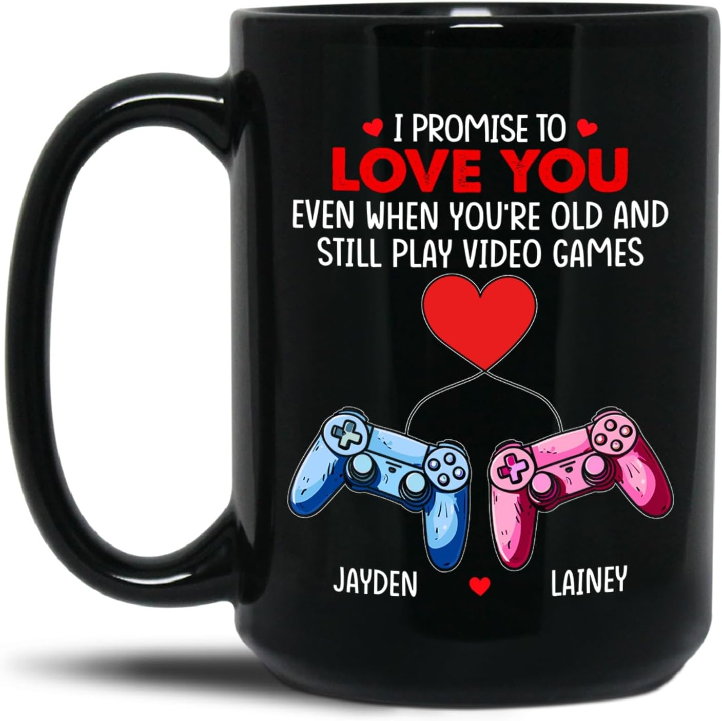 Personalized Gaming Couple Mug - Eternal Love Cup