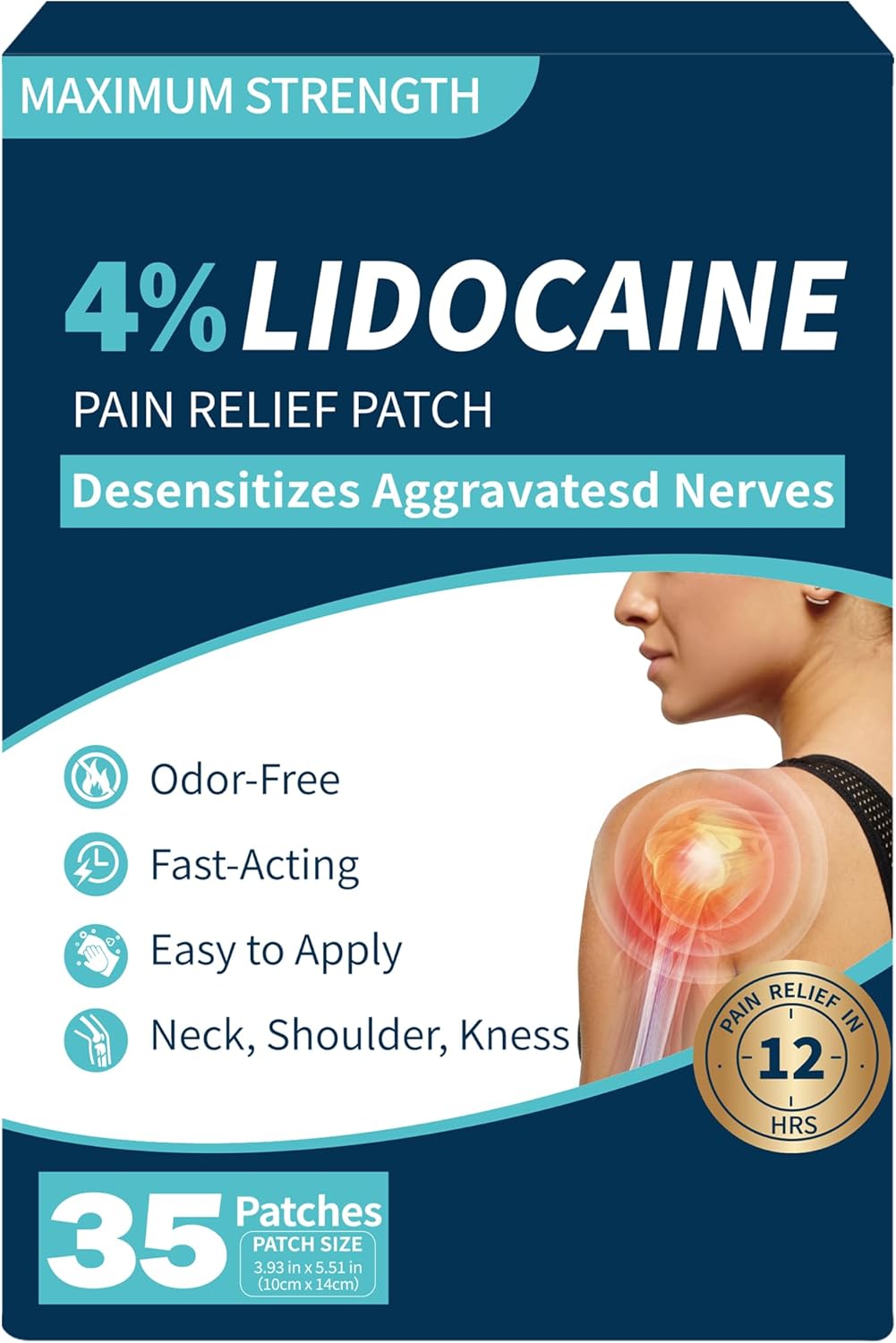4% Lidocaine Pain Relief Patches for Maximum Strength Relief