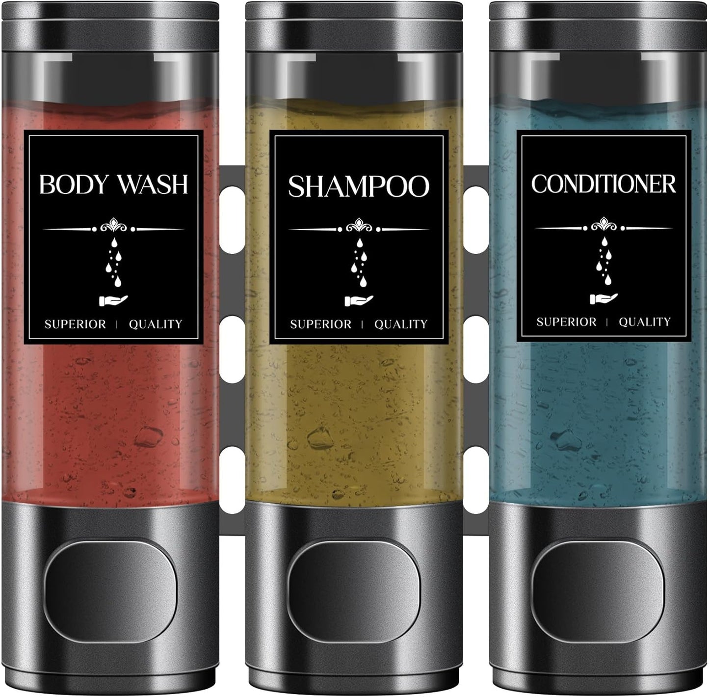 3-Chamber Shower Dispenser for Quick, Organized Bathing
