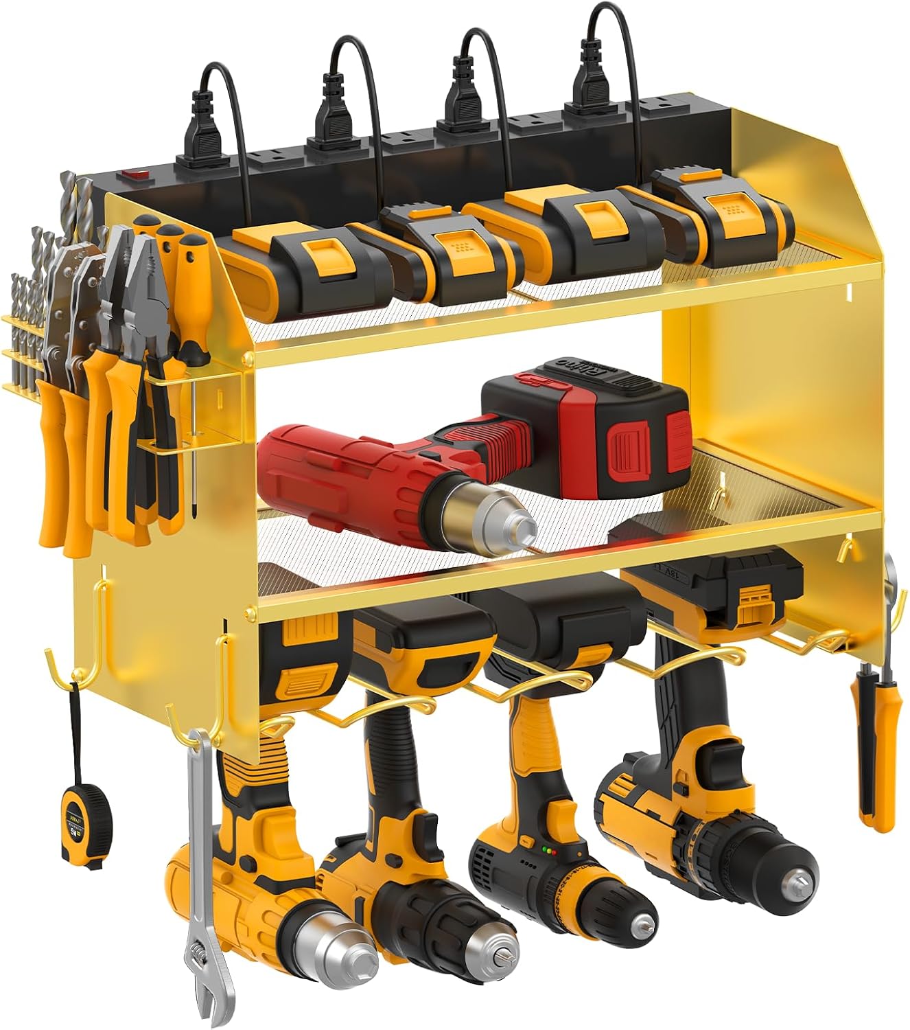 CCCEI Modular Power Tool Organizer with Charging Station for Garage