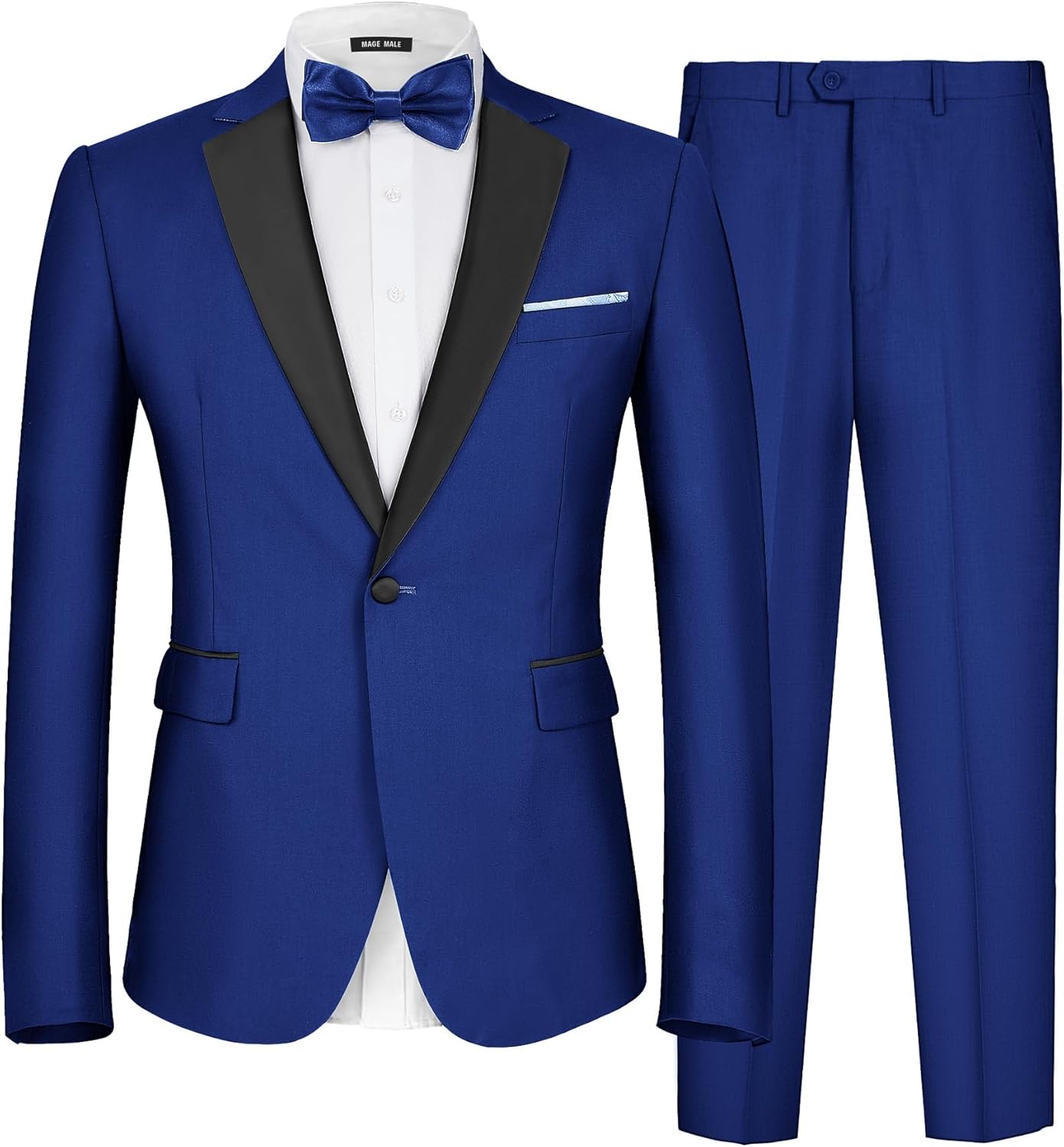 MAGE MALE Men's 2 Piece Suit Slim Fit Wedding Tuxedo Set