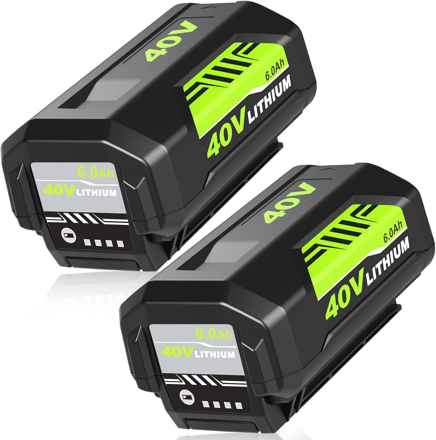 2 Packs 6.0Ah 40 Volt Battery Replacement for Ryobi Tools