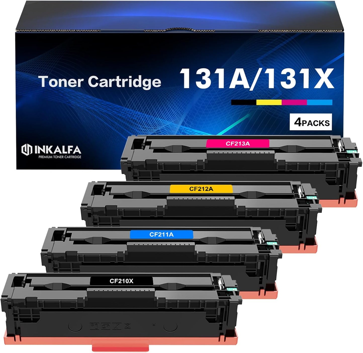 High Yield 131A Toner Cartridges 4 Pack for HP Printers
