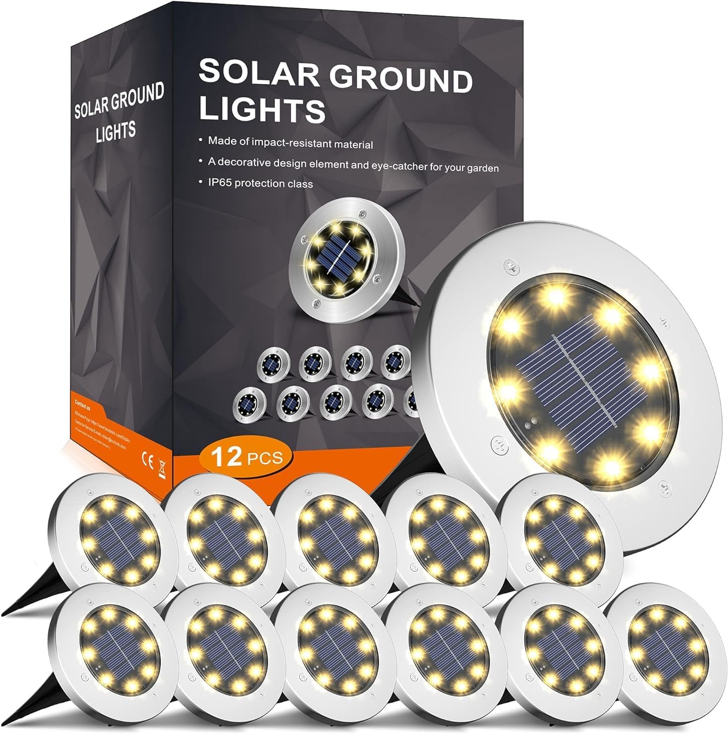 INCX Solar Lights Outdoor Waterproof for Garden and Pathway