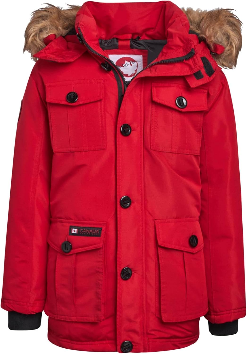 Boys' Heavyweight Hooded Parka - Windproof & Water Resistant