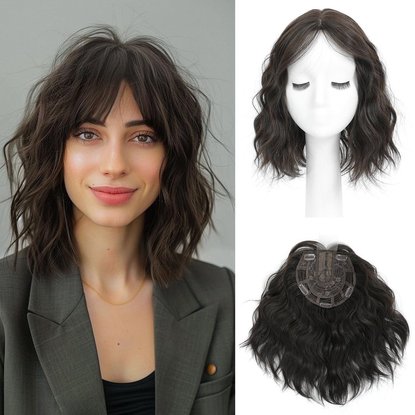 11inch Hair Topper for Women - Lightweight & Breathable Wiglet