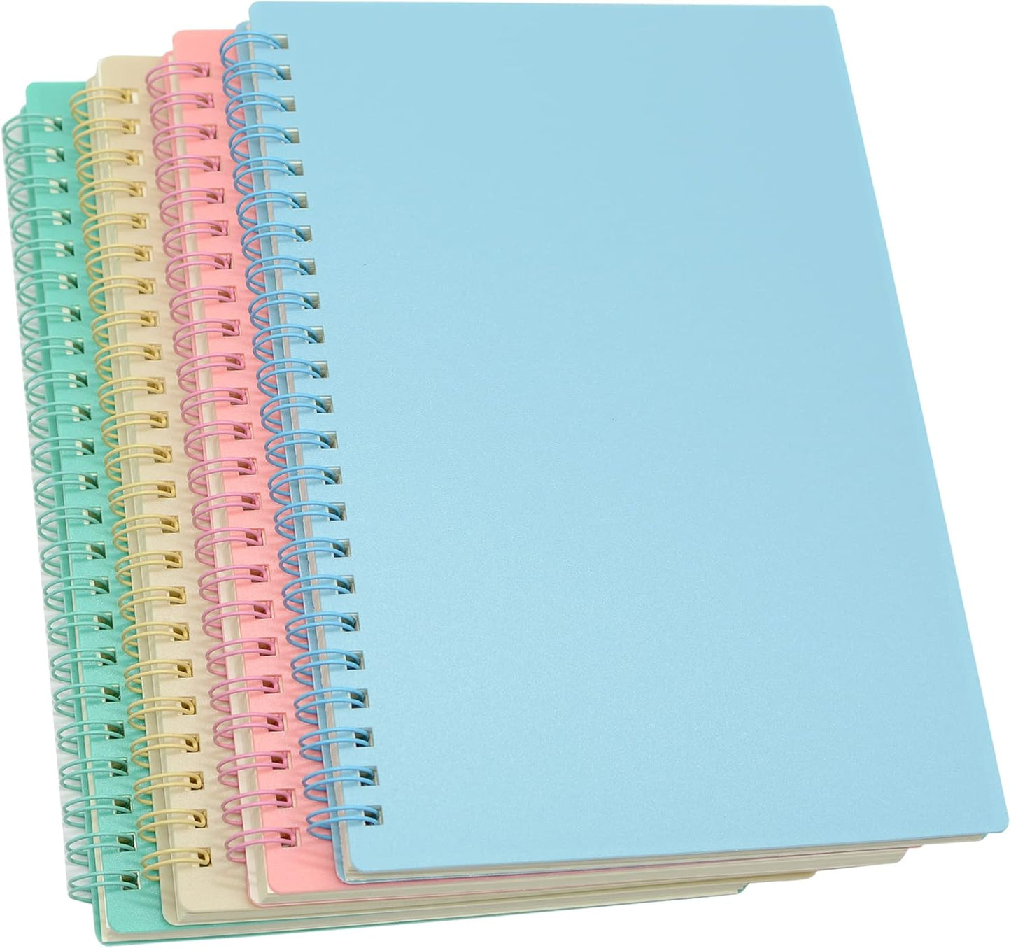 Yansanido A5 Spiral Notebooks - 4 Pcs College Ruled Journals