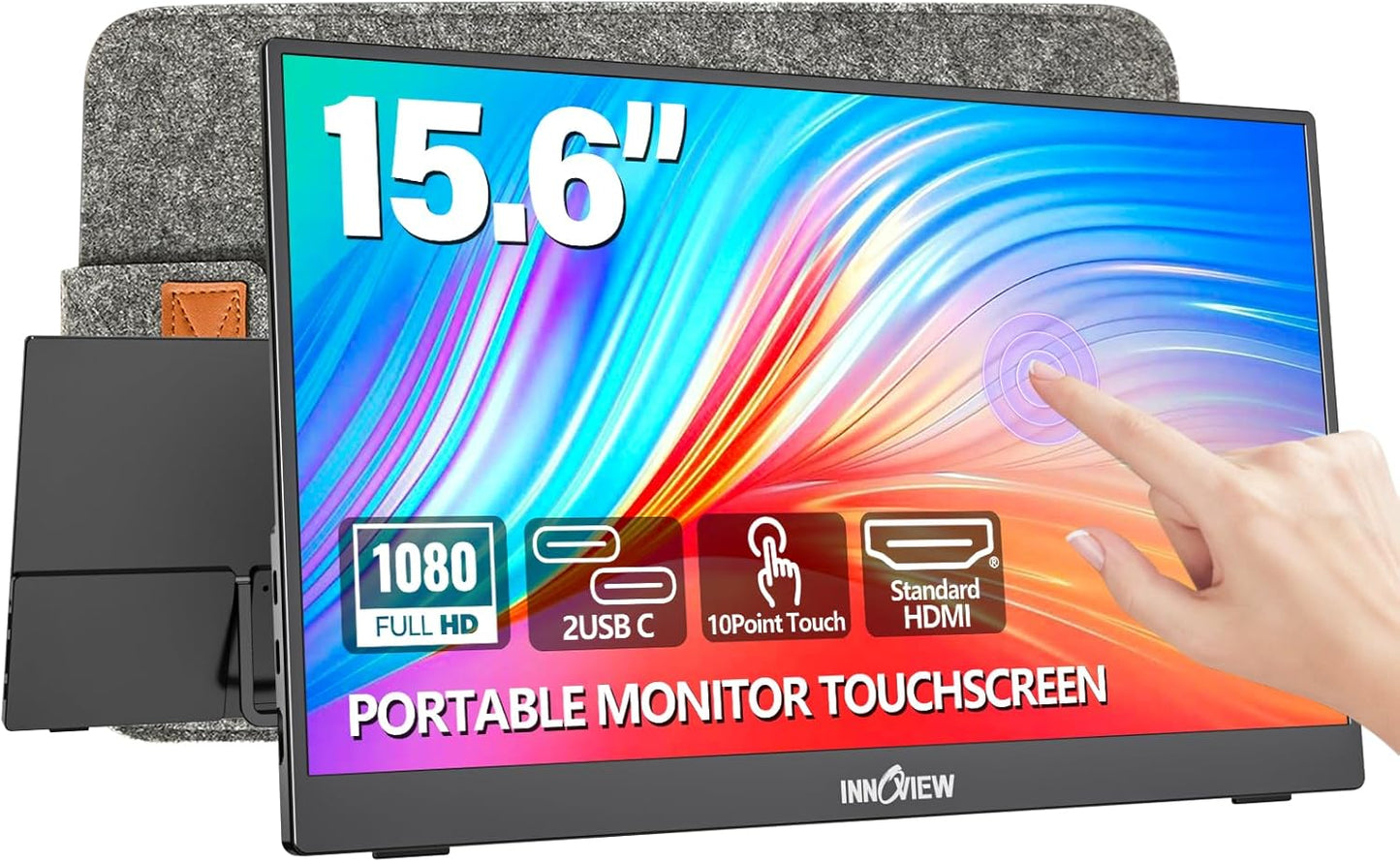 InnoView Portable Monitor Touchscreen 15.6in for Travel Use