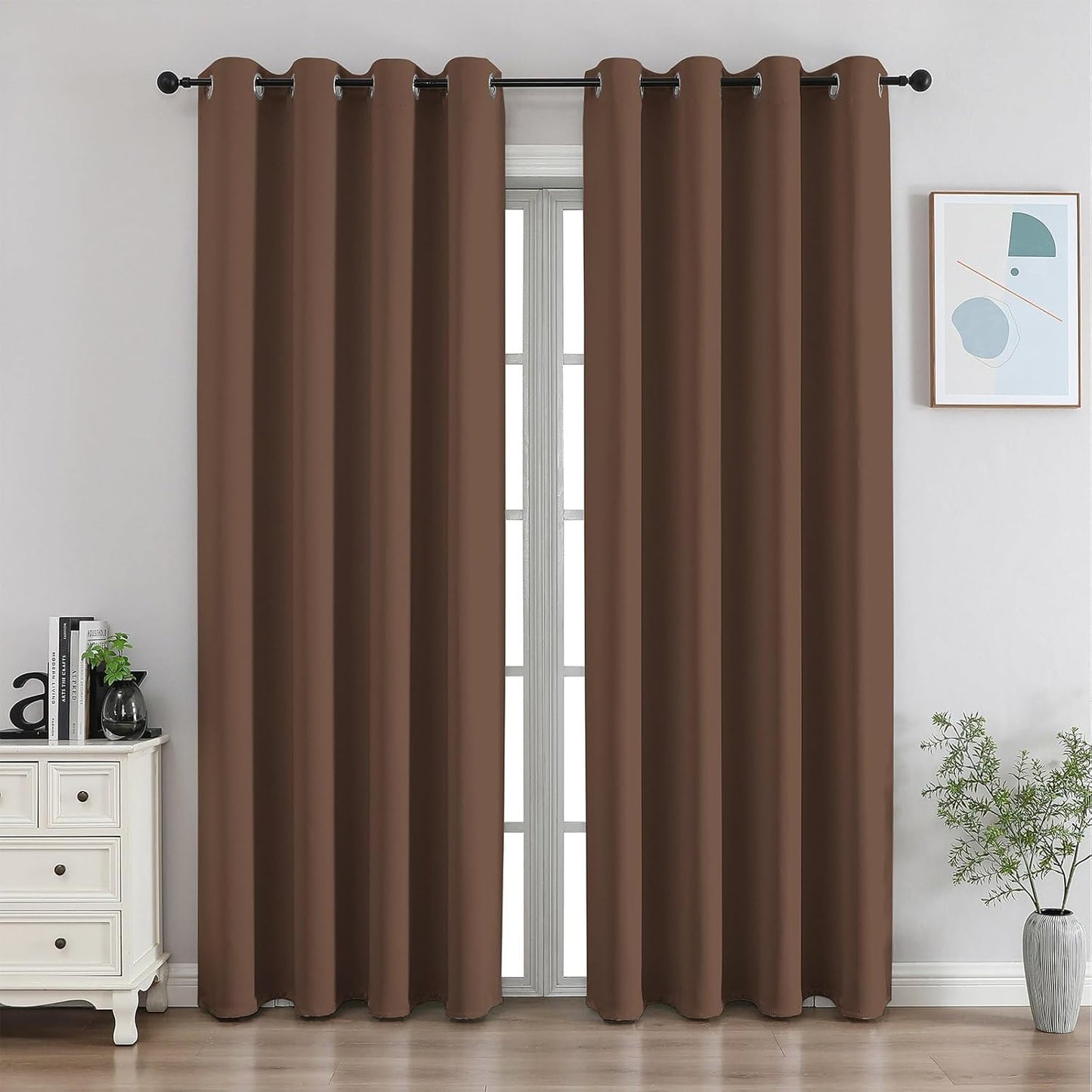 CUCRAF Brown Blackout Curtains for Room Darkening and Privacy