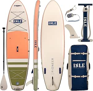 ISLE Pioneer Inflatable Stand Up Paddle Board for All Levels