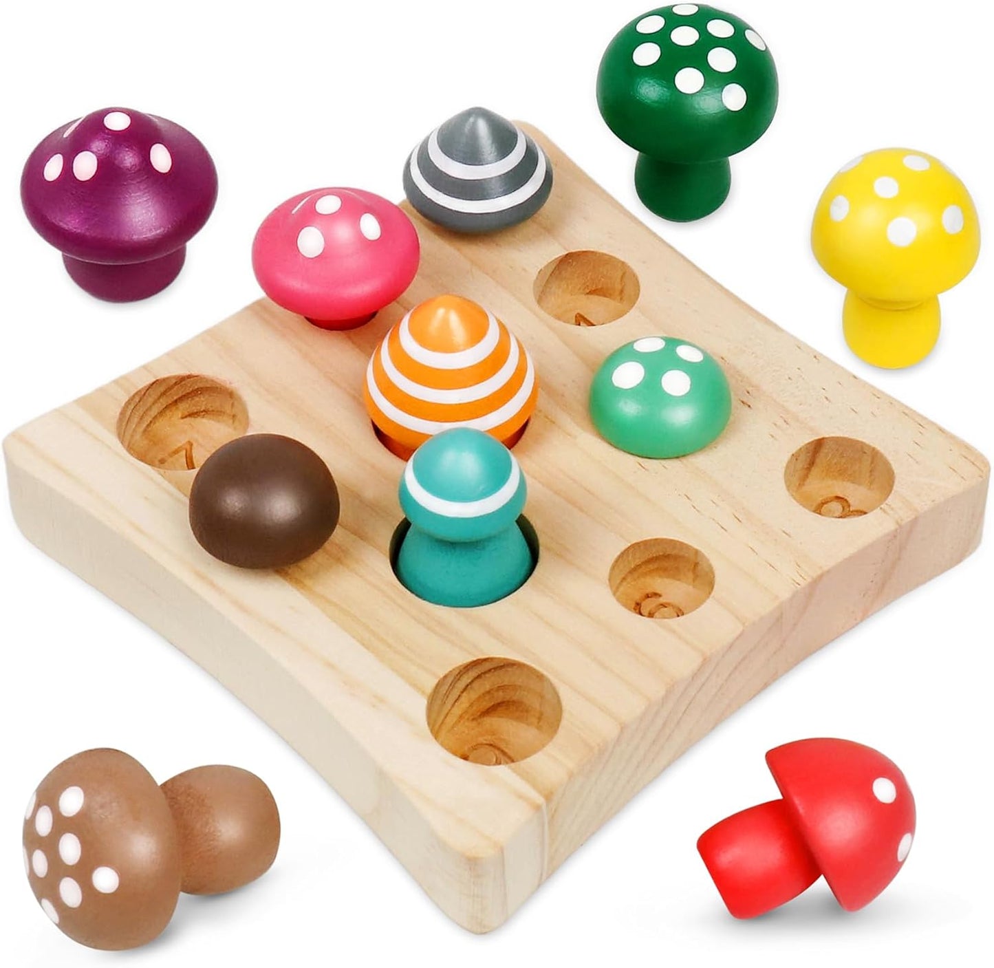 Montessori Harvest Mushroom STEM Toy Set
