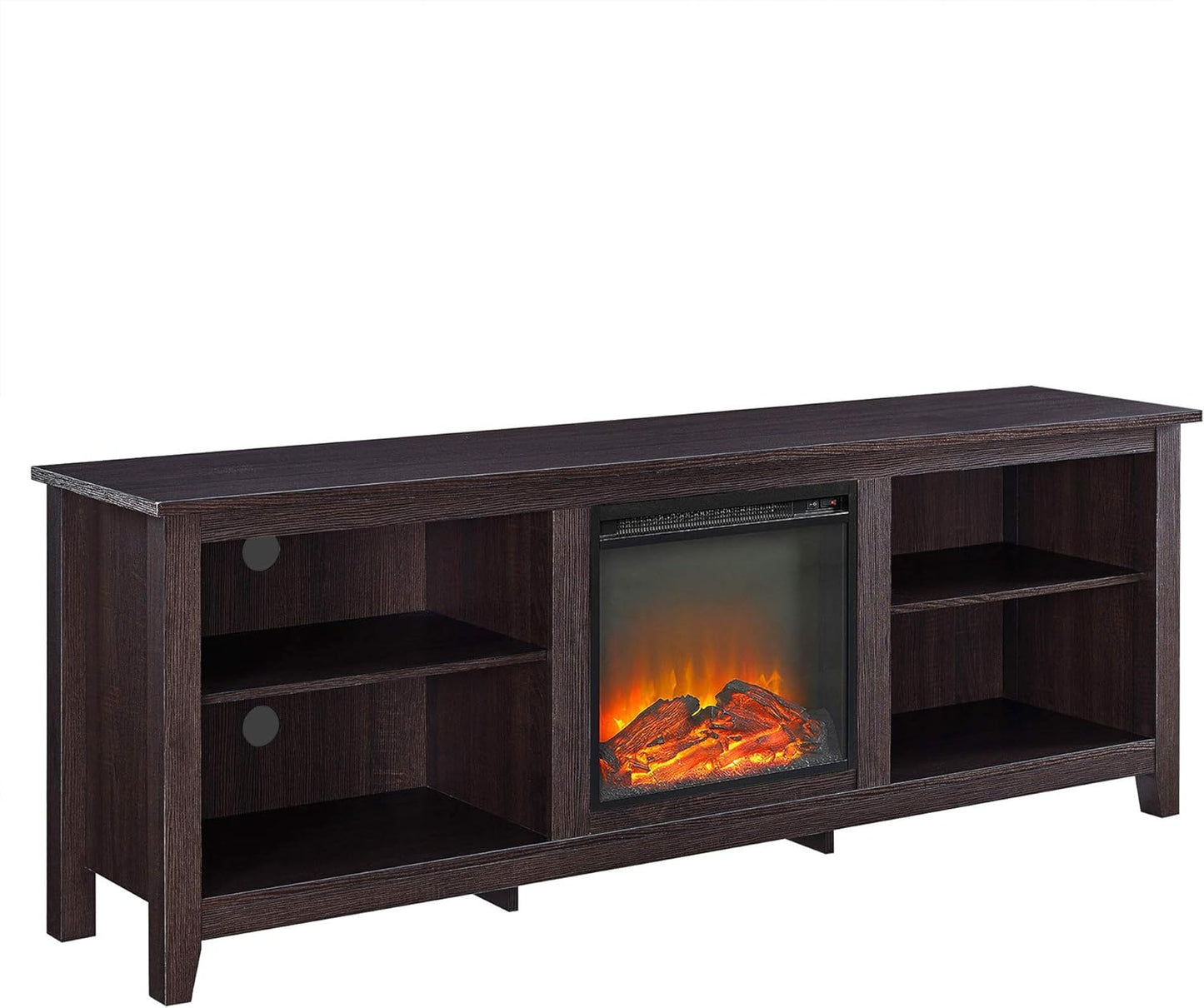 Stylish Fireplace TV Stand for 80 TVs, Espresso