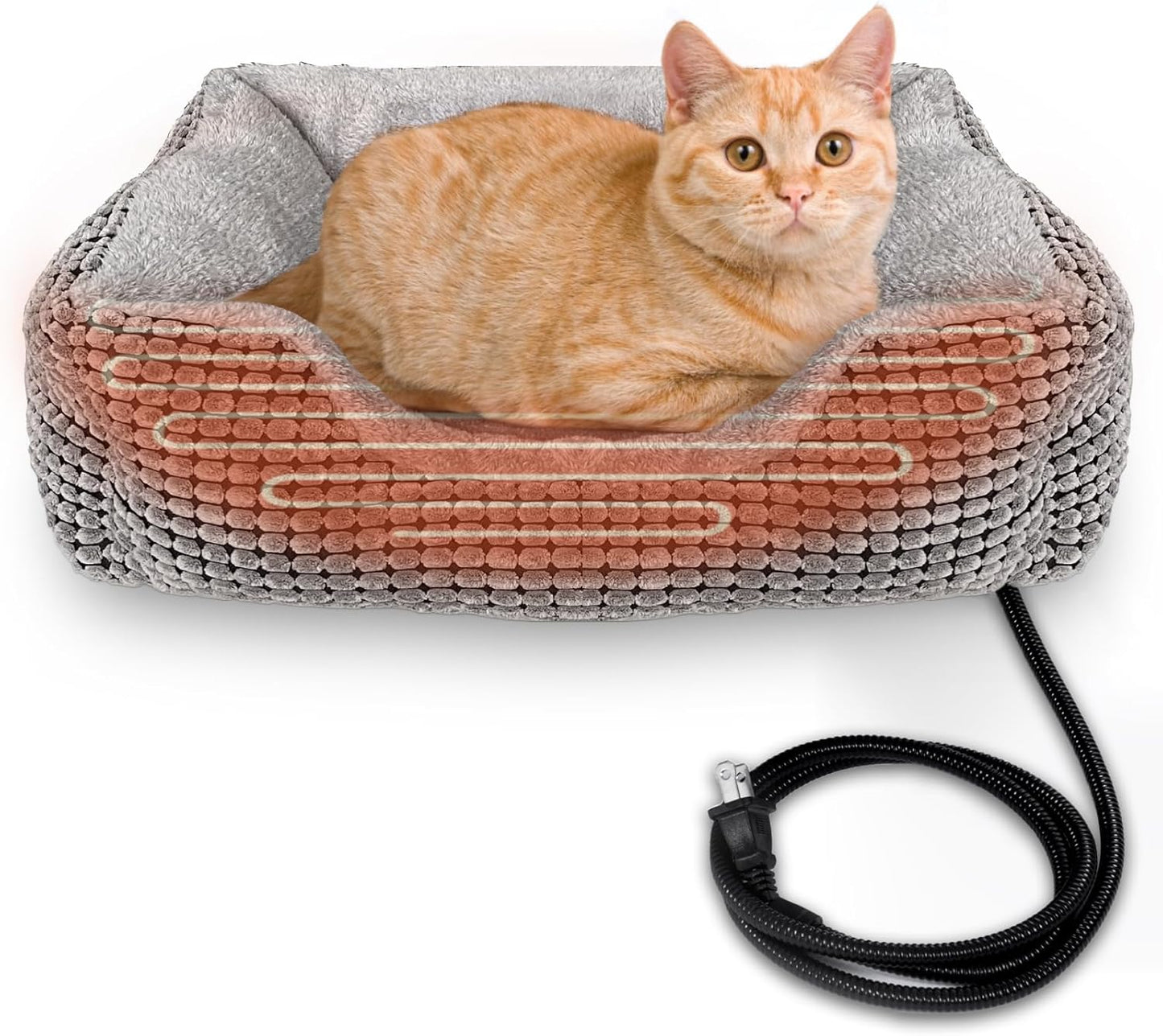 Heated Cats Bed for Indoor Use - Cozy Electric Pet Bed