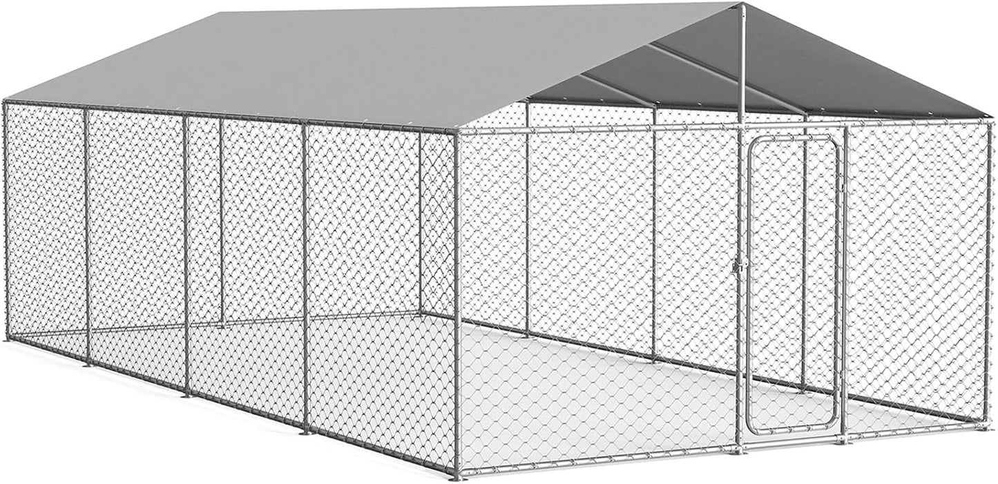 20x10 Heavy Duty Outdoor Dog Kennel with Waterproof Cover