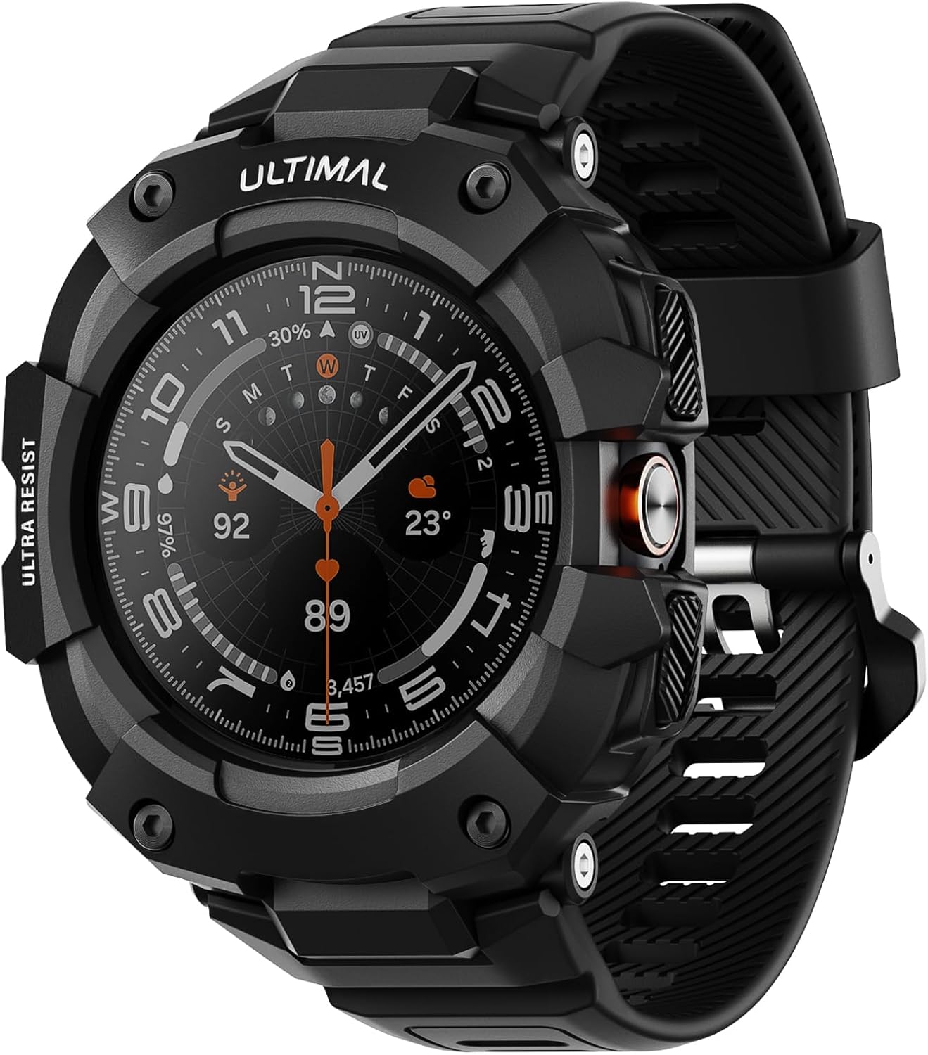 Rugged Matte Black Band & Case for Galaxy Watch Ultra