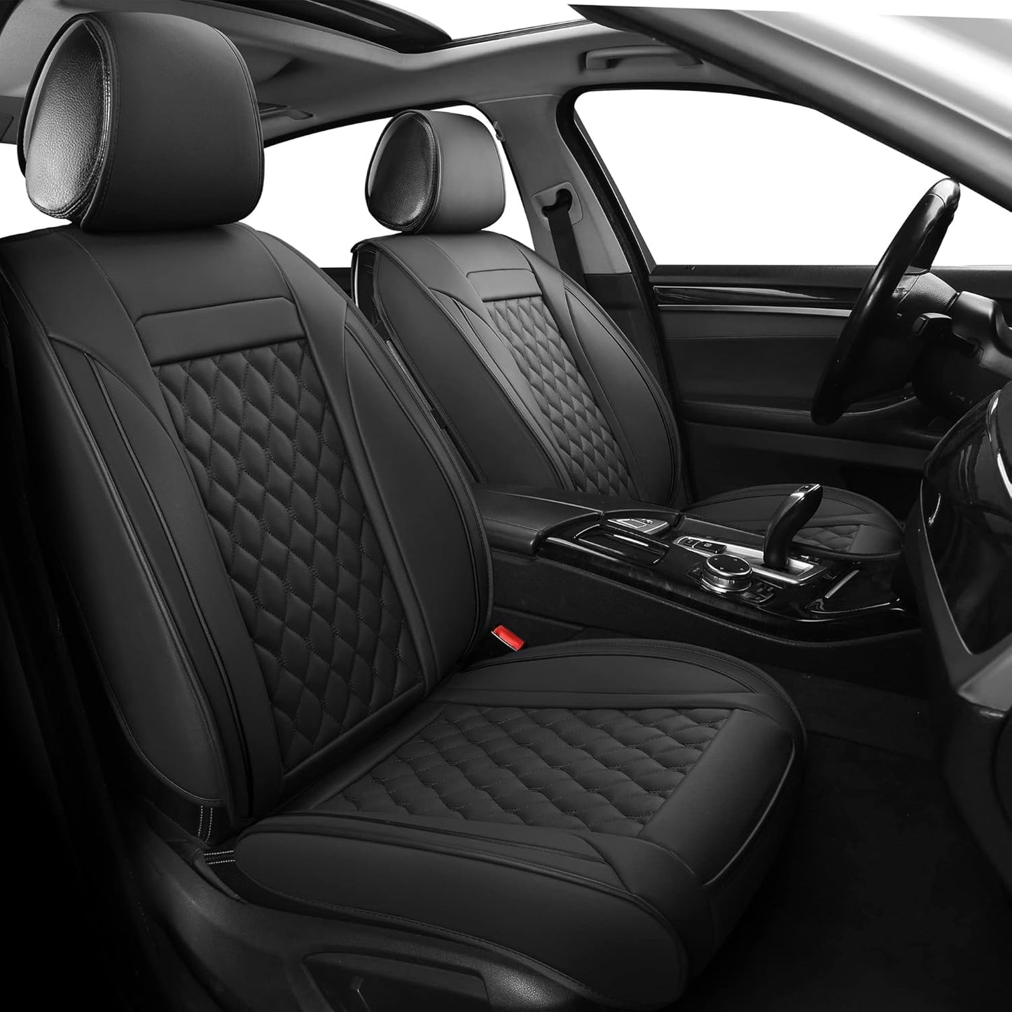 Leather Car Seat Covers Full Set for Most Cars and SUVs
