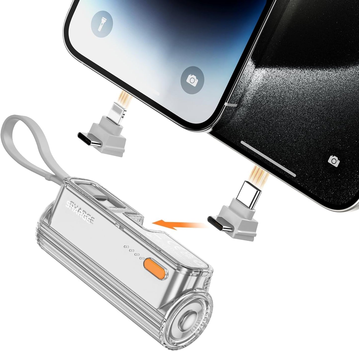 sharge Flow Mini 5000mAh Portable Charger - Fast Charging for Multiple Devices