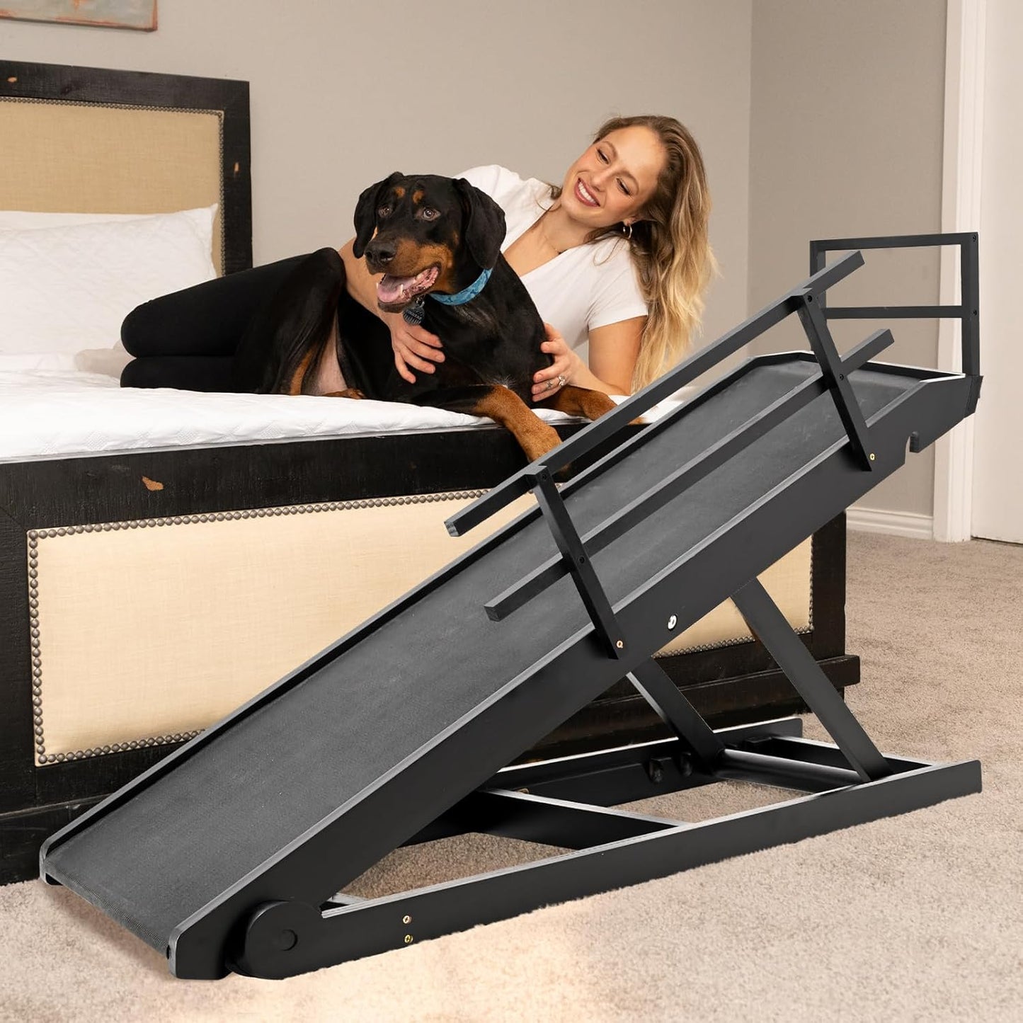 ABORON Dog Ramp - Adjustable Folding Pet Ramp for Easy Access