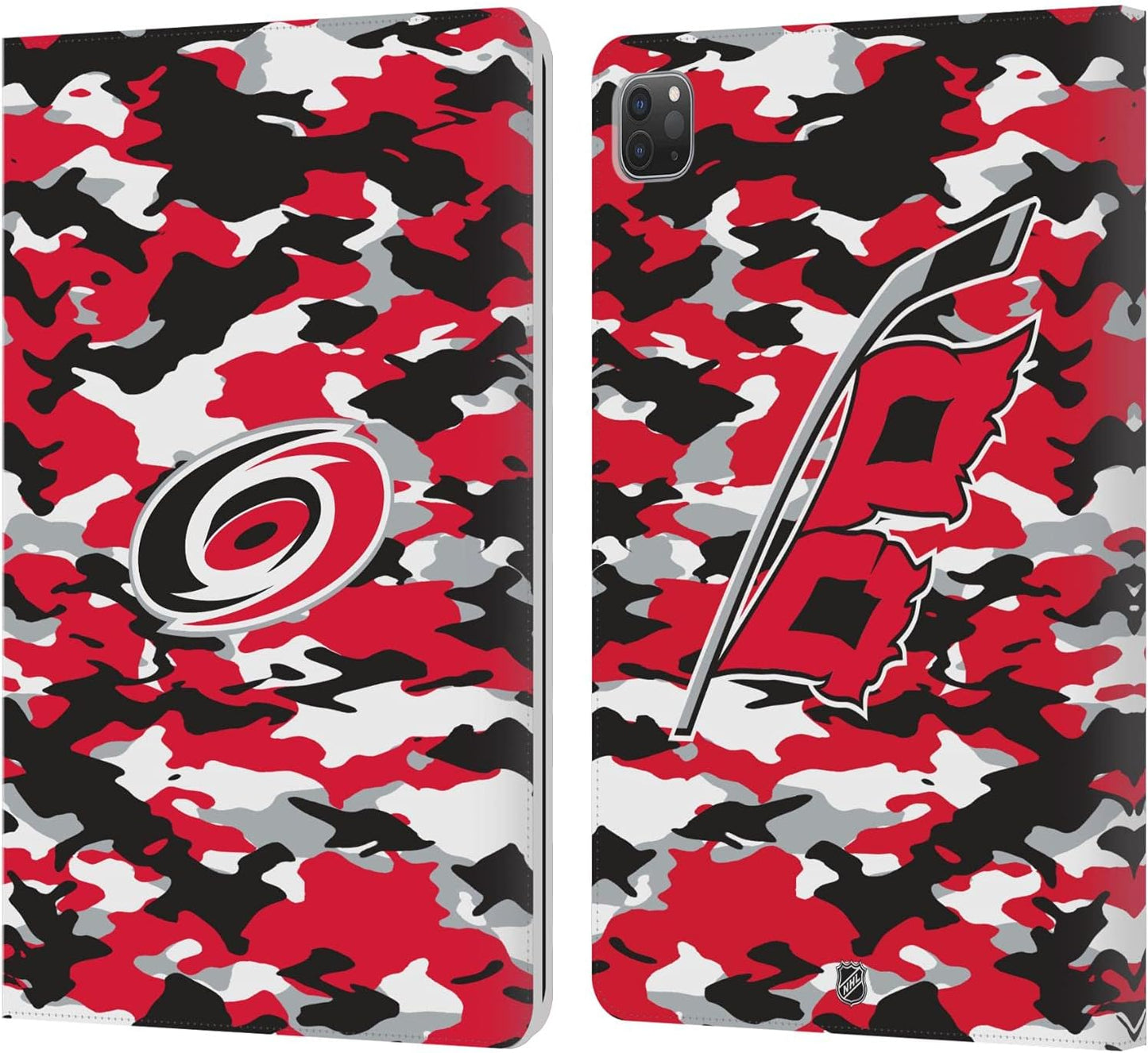 NHL Camouflage Carolina Hurricanes Leather Wallet Case for iPad Pro