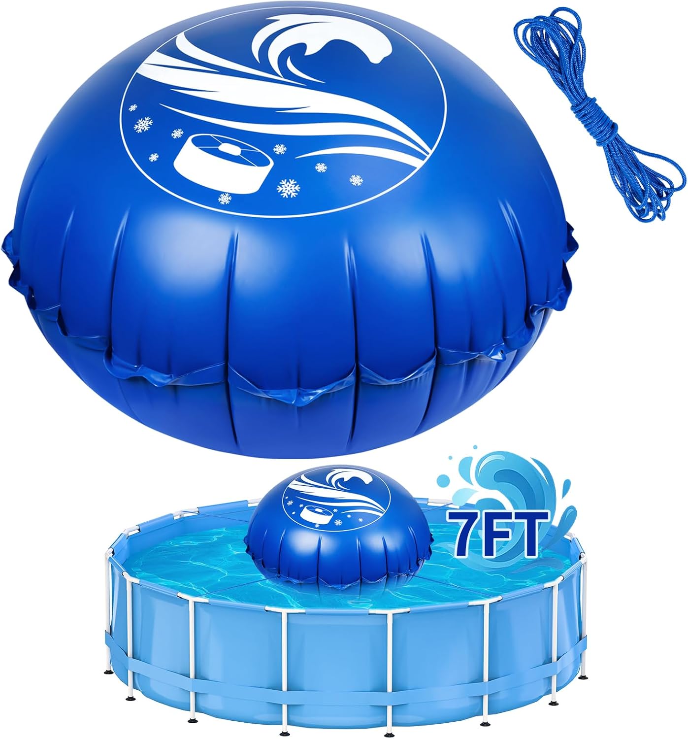 7 Ft Pool Pillows for Above Ground Pools - Heavy Duty Air Float
