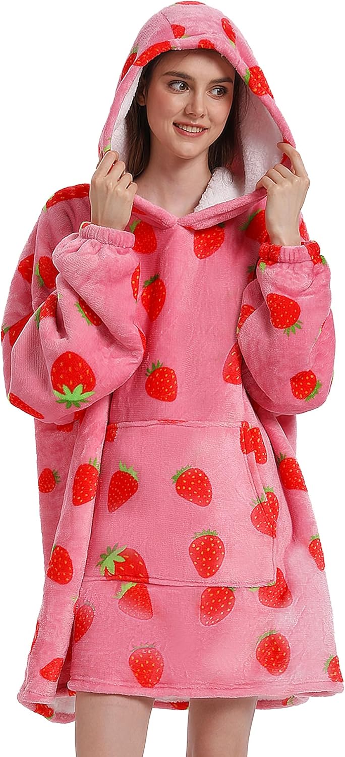 Wearable Blanket Hoodie for Men and Women - Cozy Flannel Comfort