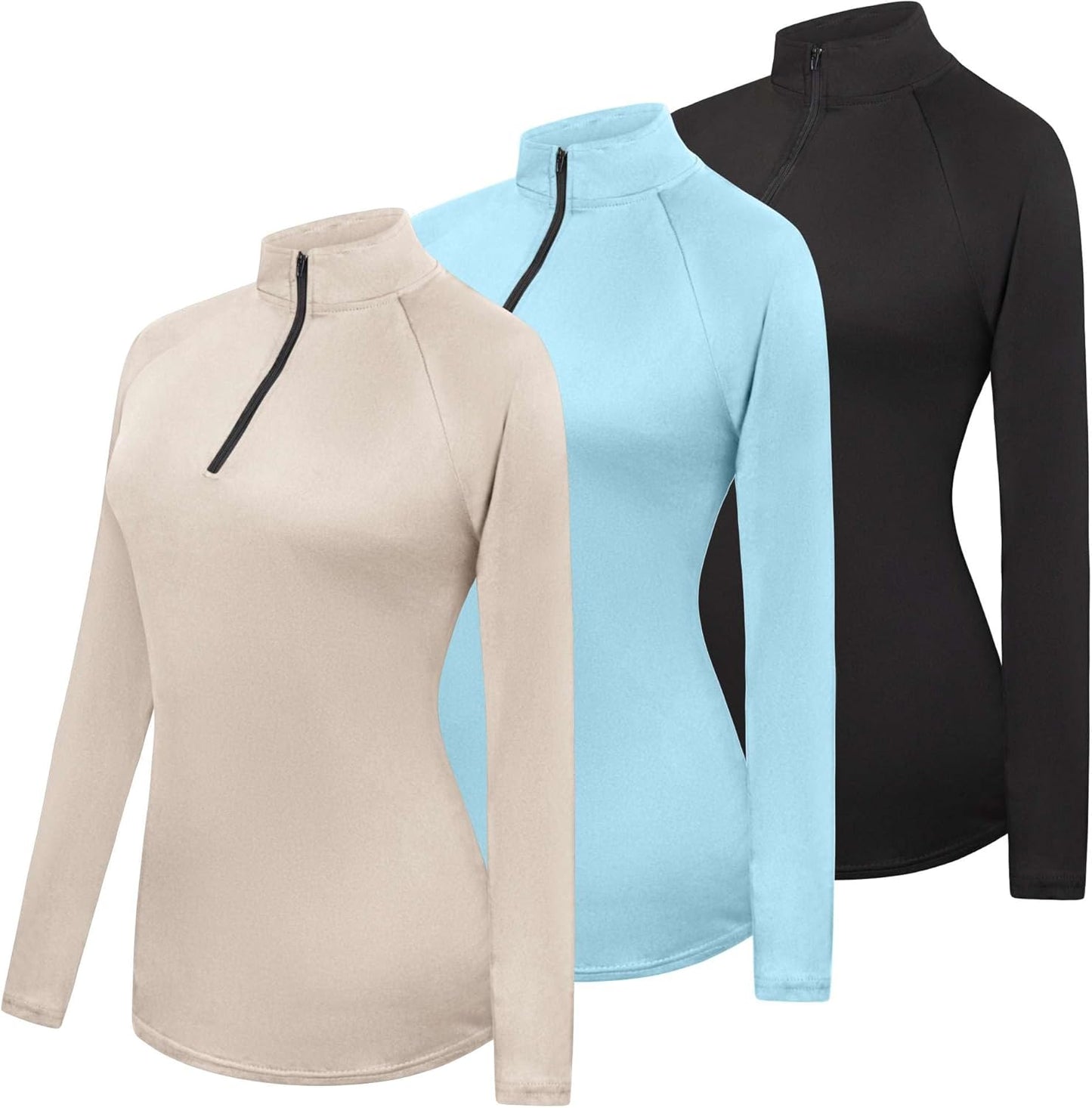 Real Essentials Womens Dry-Fit Quarter Zip & Full Zip Workout Jackets