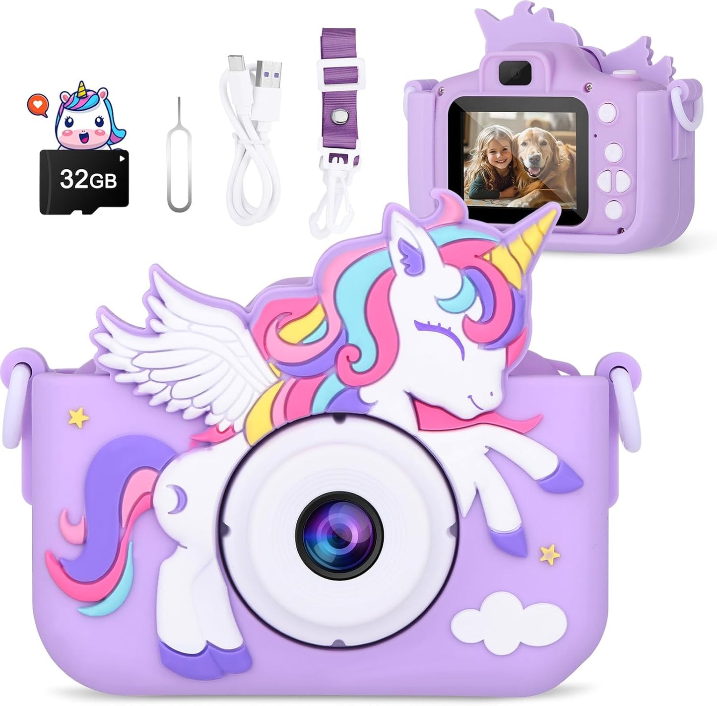 Kids Camera Unicorn Toys for Girls - Perfect Gift for Ages 3-8