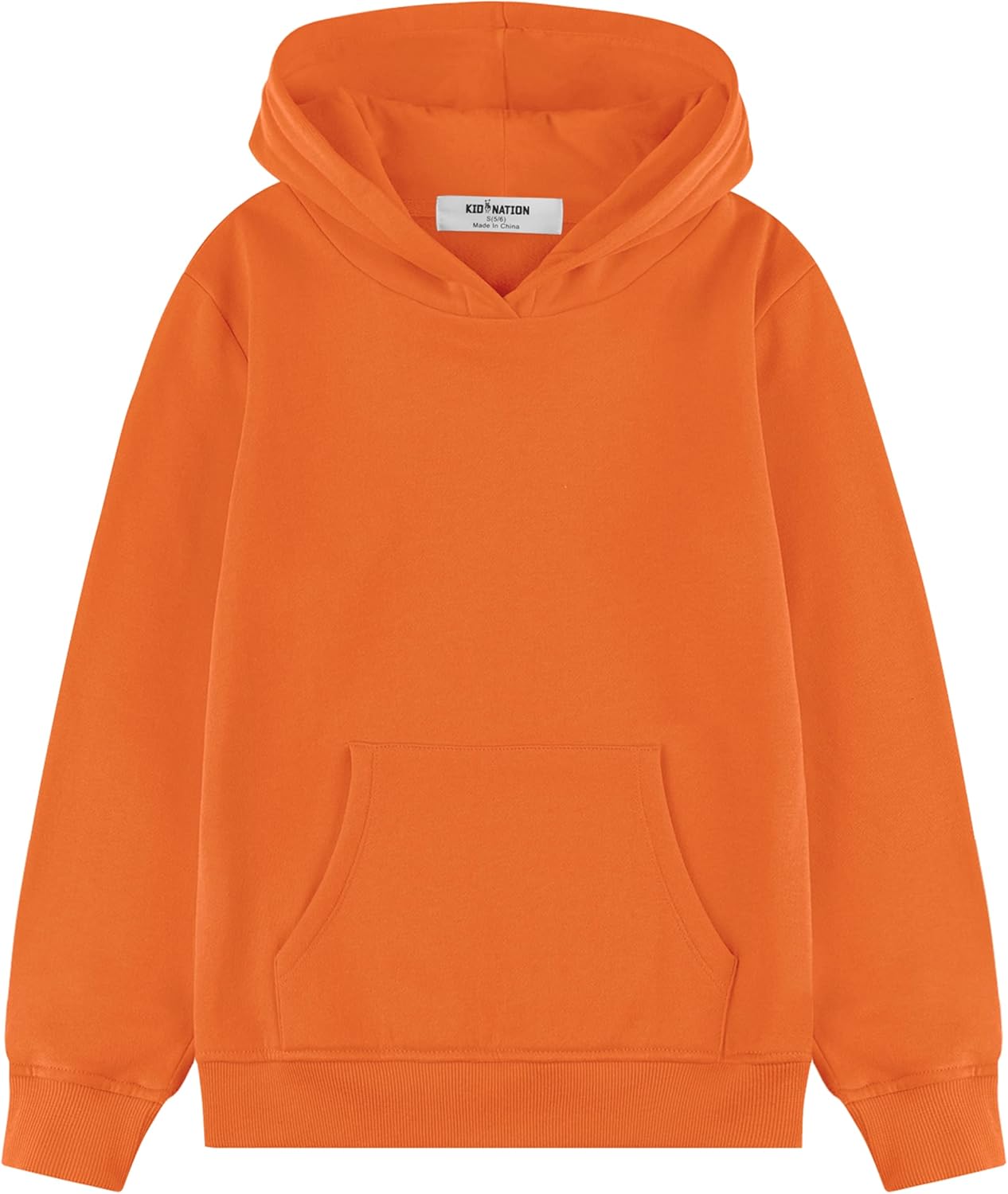 Kid Nation Kids' Soft Brushed Fleece Pullover Hoodie for All
