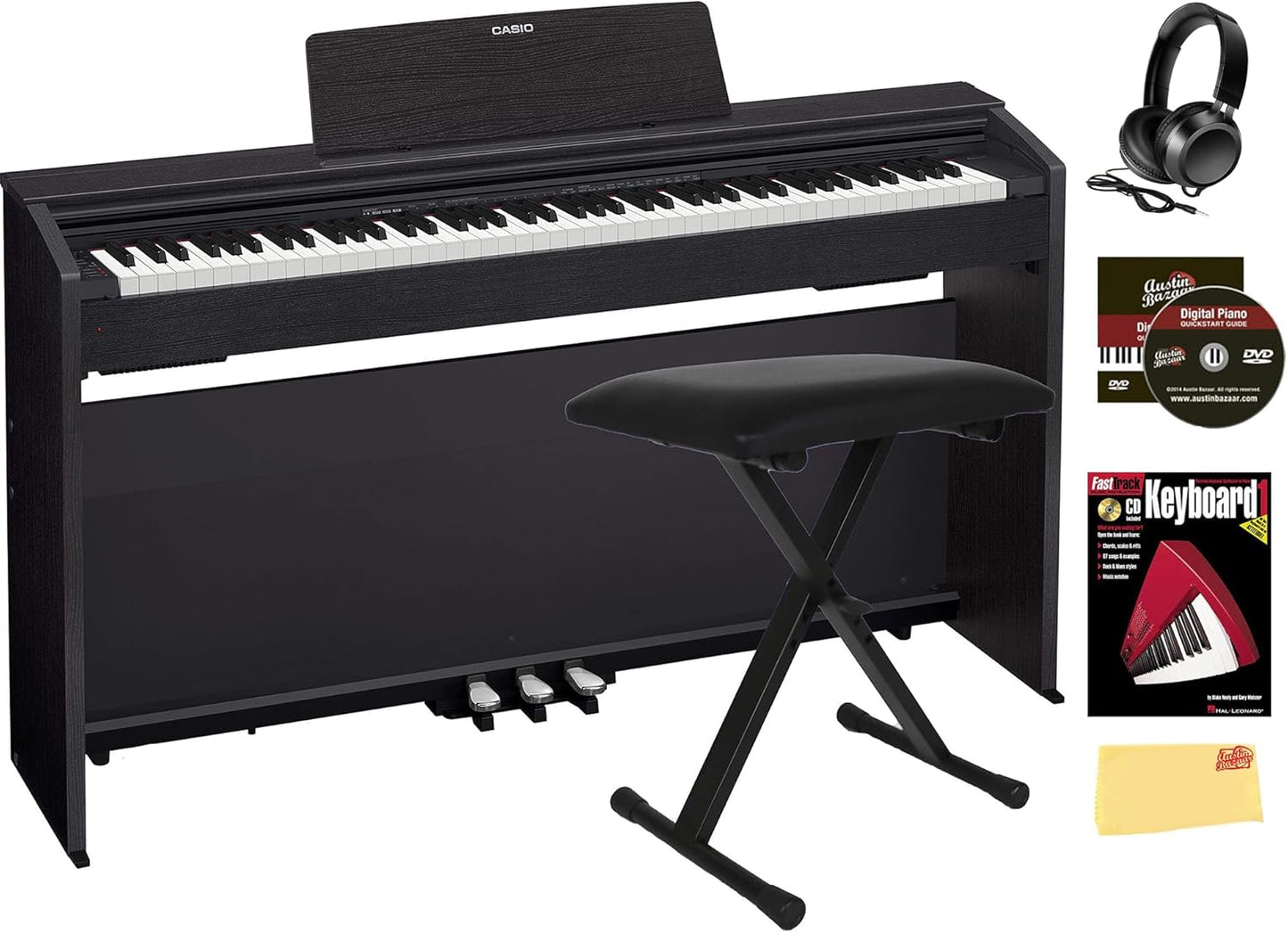 Casio Privia PX-870 Digital Piano Bundle with Adjustable Bench
