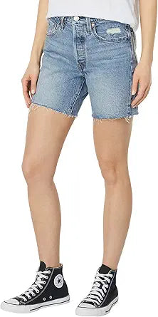 Levi's Women's Premium 501 Mid Thigh Short for Stylish Comfort