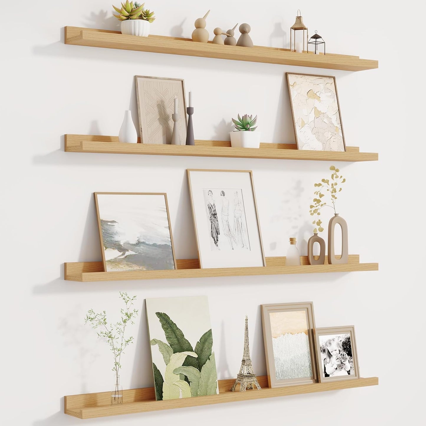 Picture Ledge Shelf for Wall - Floating Shelves Set of 4