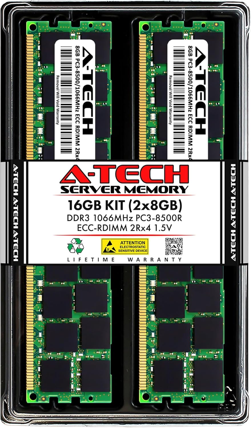 A-Tech 16GB DDR3 1066MHz PC3-8500R ECC RDIMM Memory Upgrade