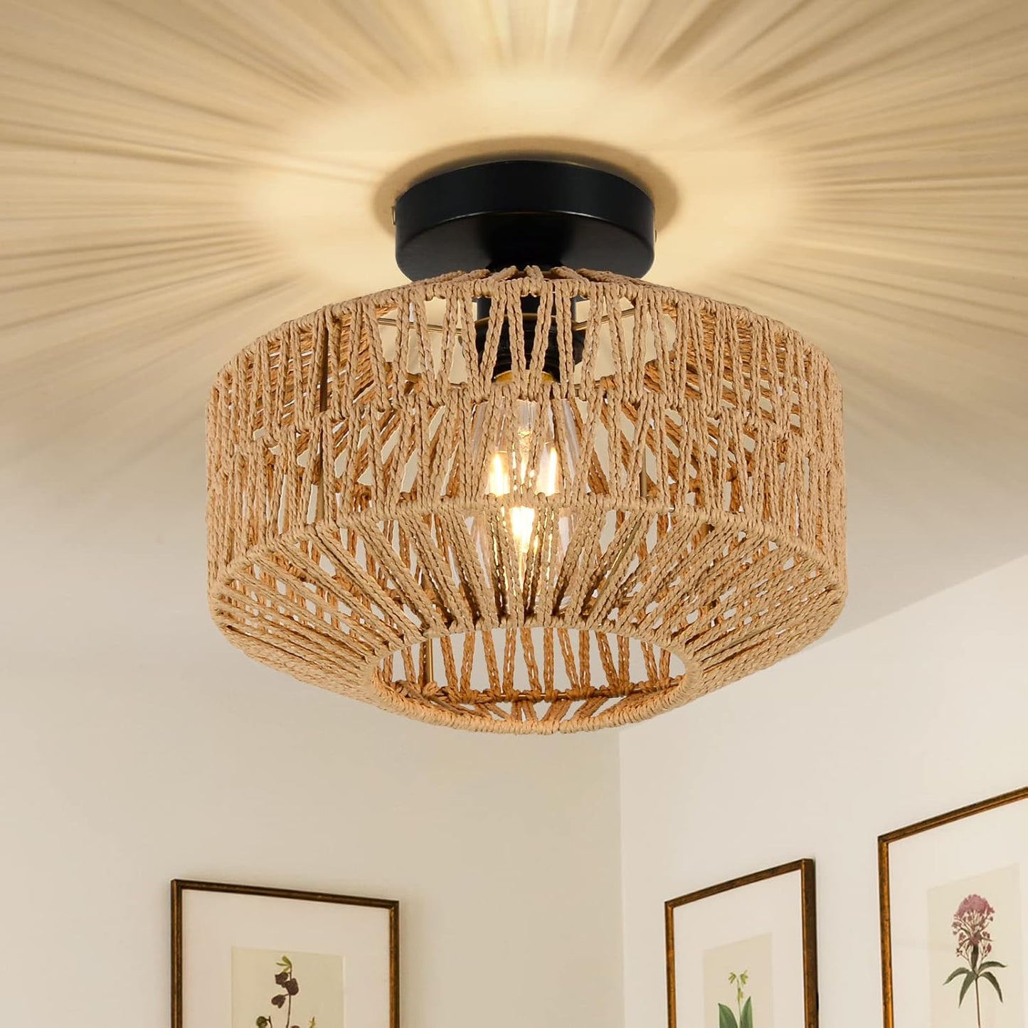 Boho Light Fixtures Ceiling Mount for Elegant Home Decor