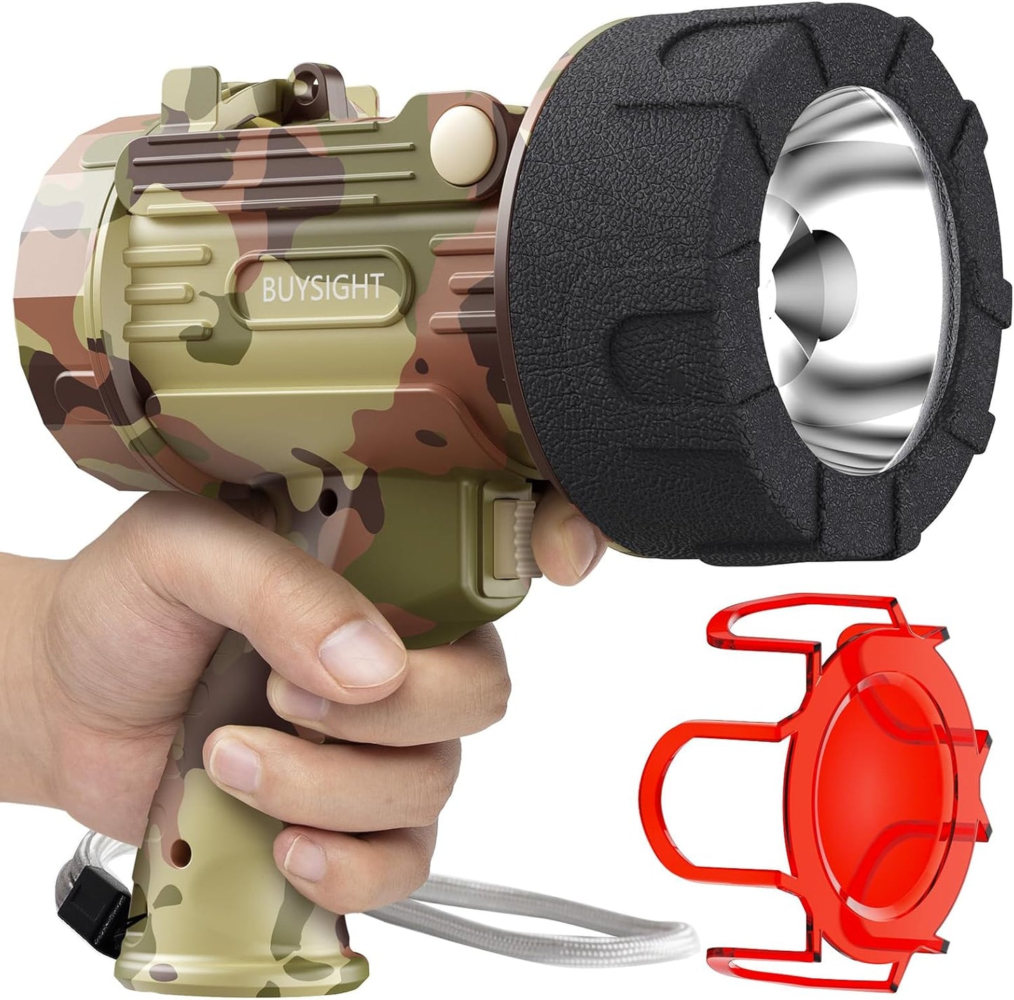 BUYSIGHT Rechargeable Spotlight Flashlight for Outdoor Adventures
