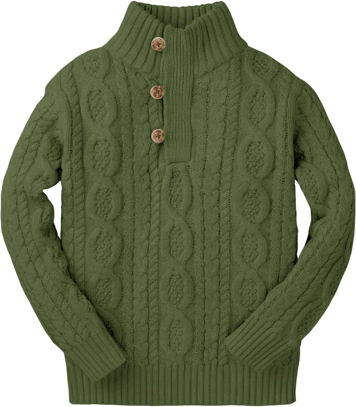 Kingdenergy Kids Sweaters Turtleneck Button Up for Boys