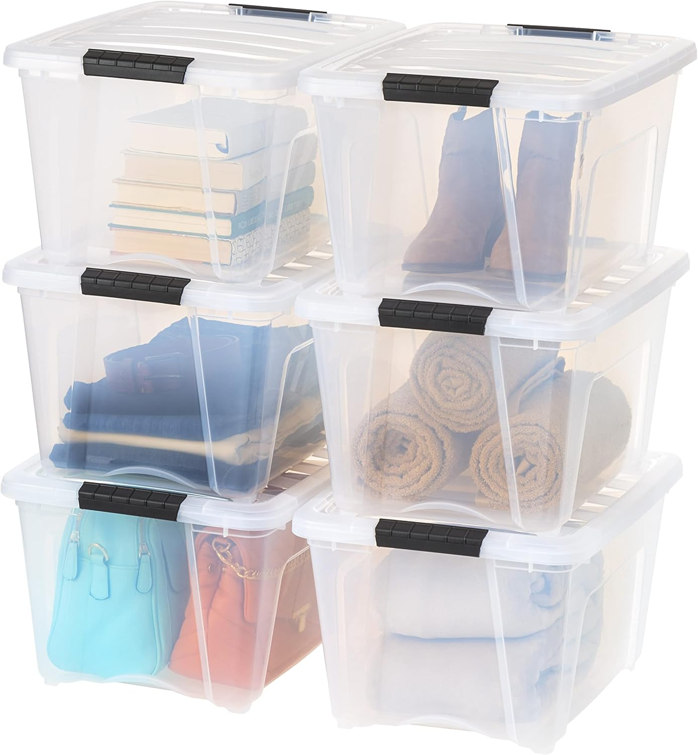 IRIS USA 32 QT Plastic Storage Box - Durable Organizing Solution