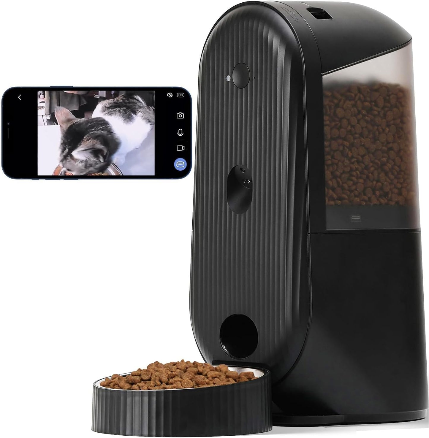 FUKUMARU Smart Pet Feeder: Camera + Audio + App-Control