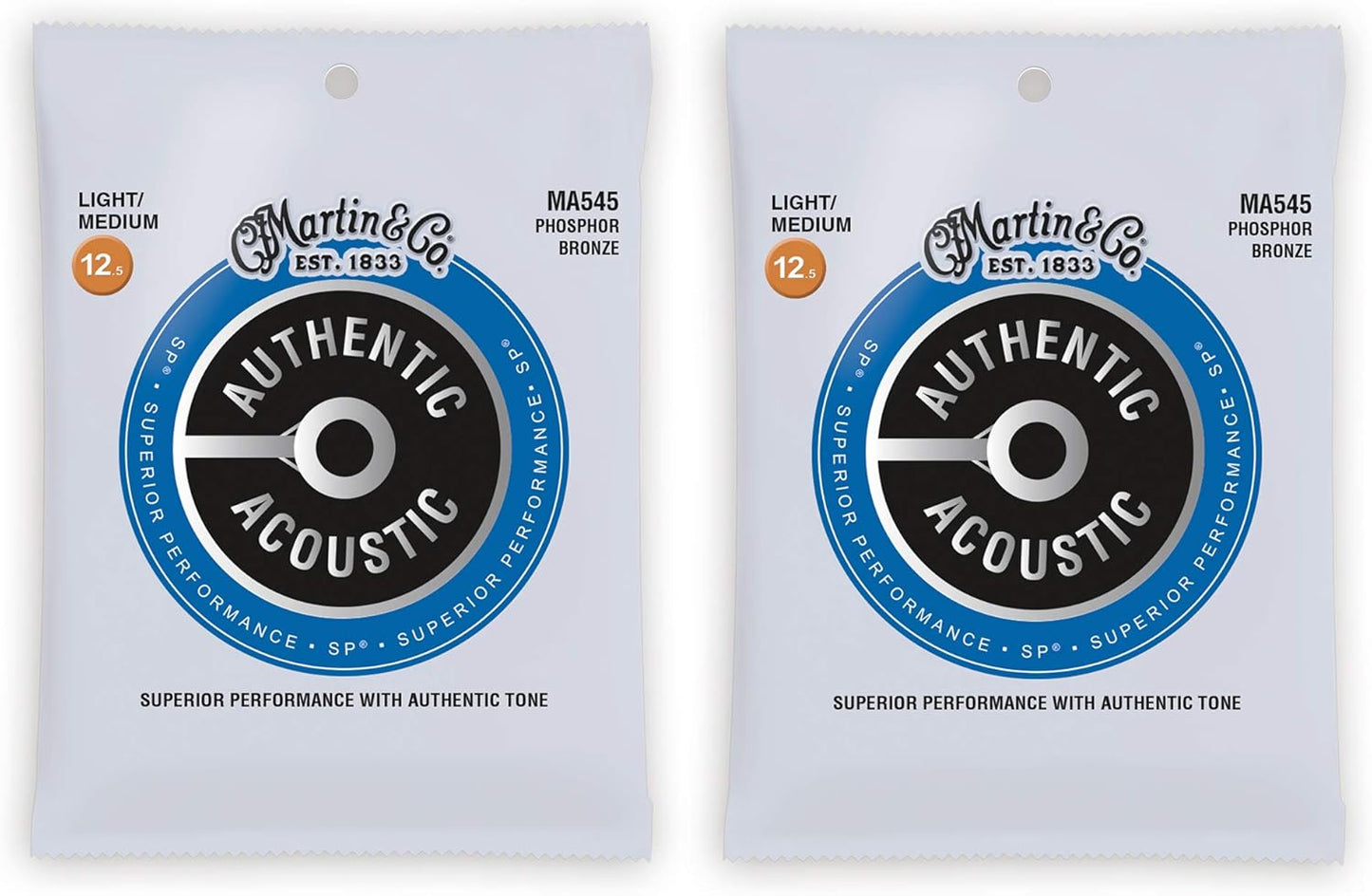 MARTIN Authentic Acoustic 2 Pack: Pure Phosphor Bronze Brilliance