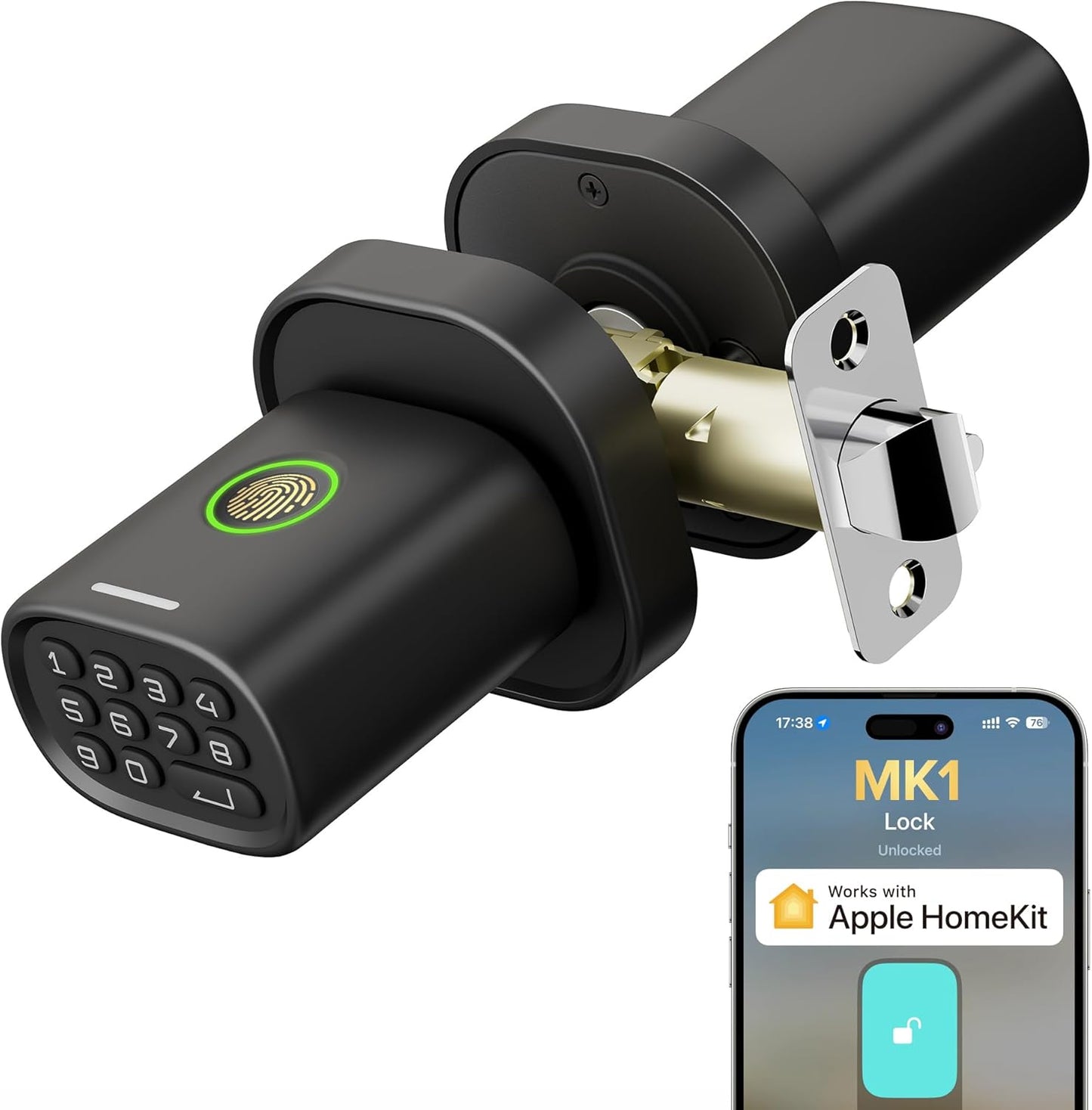 Fingerprint Door Lock with Keypad for Smart Home Security