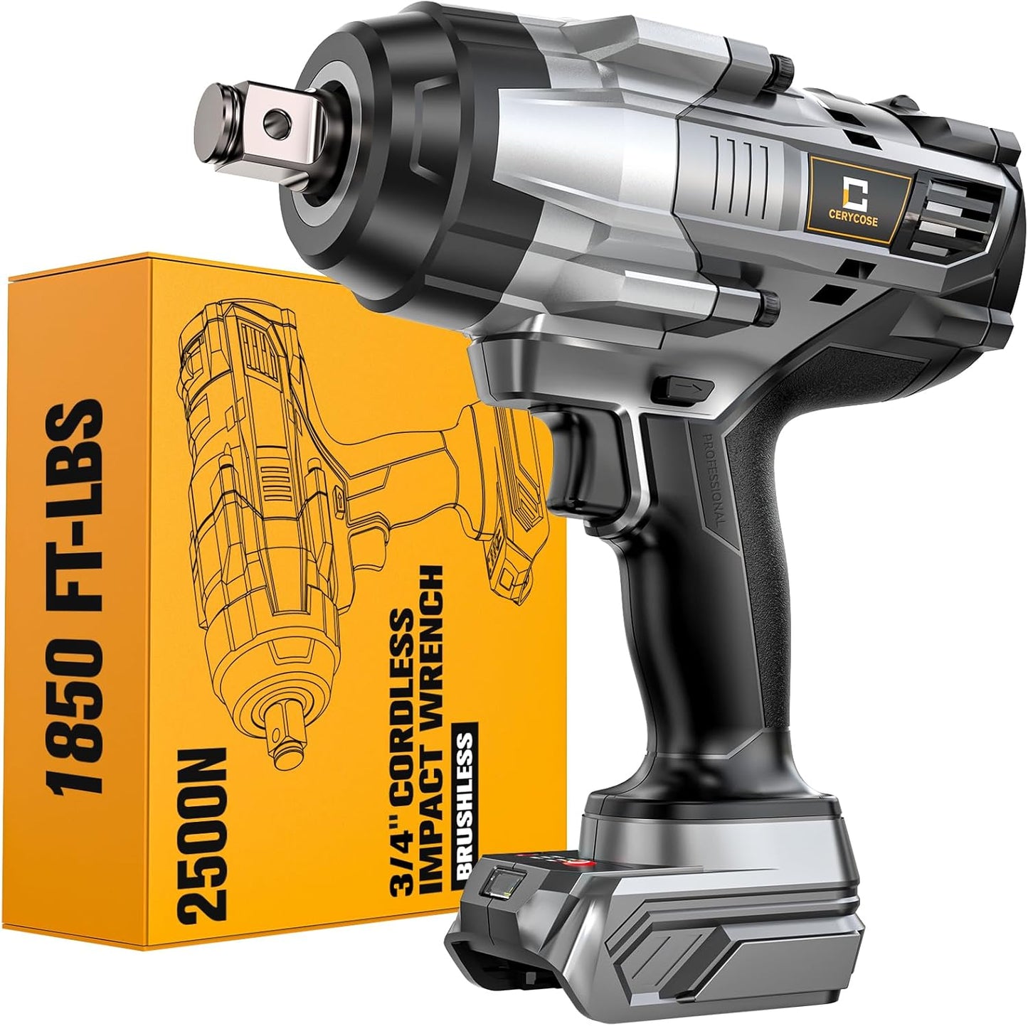 Cordless Impact Wrench 3/4 inch for Heavy-Duty Tasks