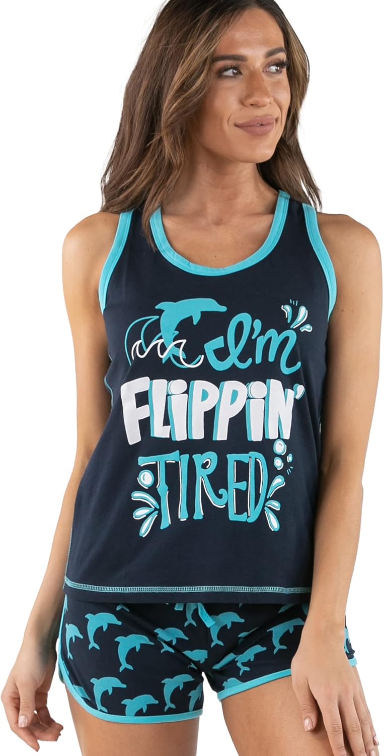 Matching Pajamas for Women - Cute Summer Tank Top and Shorts Set