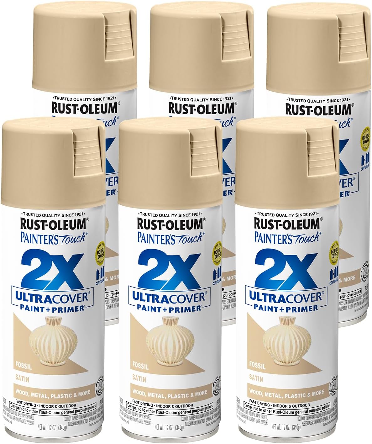 Rust-Oleum Painter's Touch 2X Ultra Cover Spray Paint 6 Pack