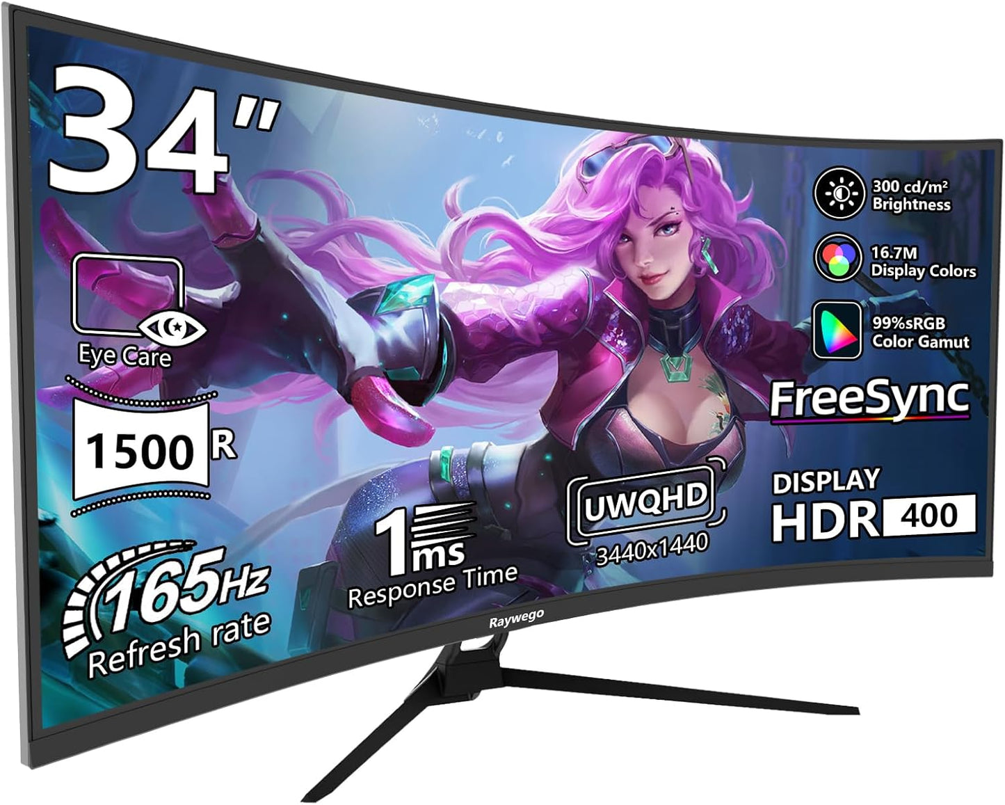 Immerse in Gaming Bliss with Raywego 34 Ultrawide Monitor