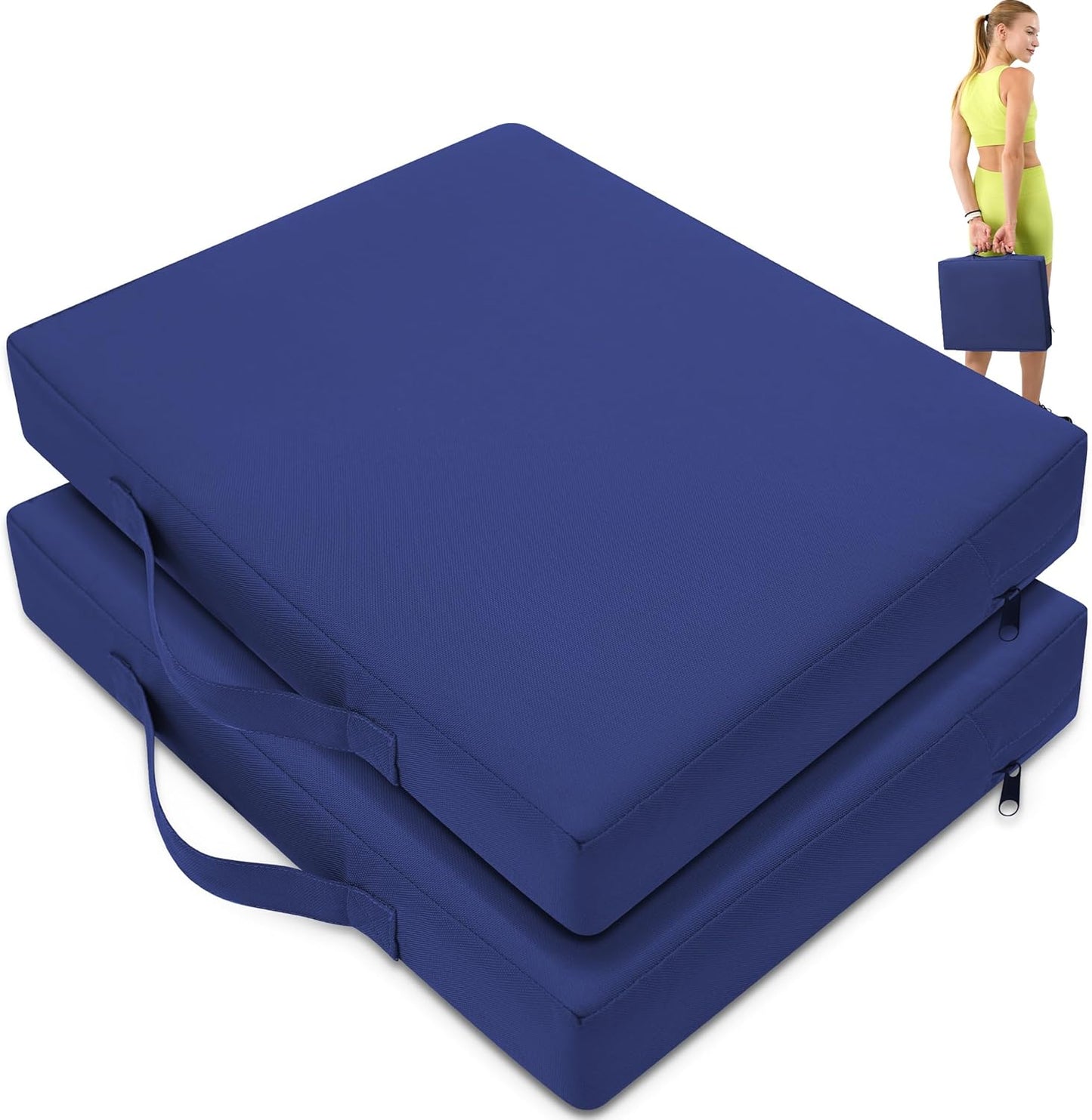 2 Pcs Water-Repellent Stadium Seat Cushions for Comfort