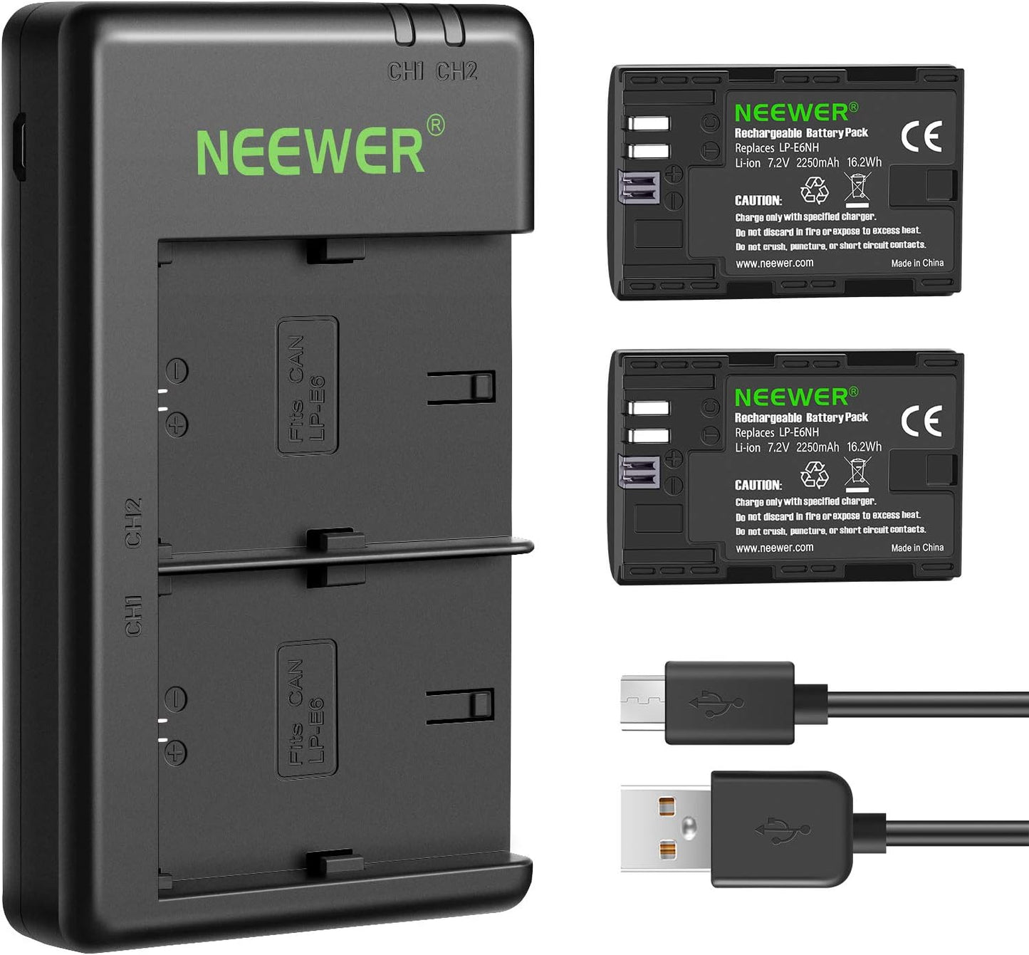 NEEWER LP-E6NH Replacement Battery Charger for Canon Cameras
