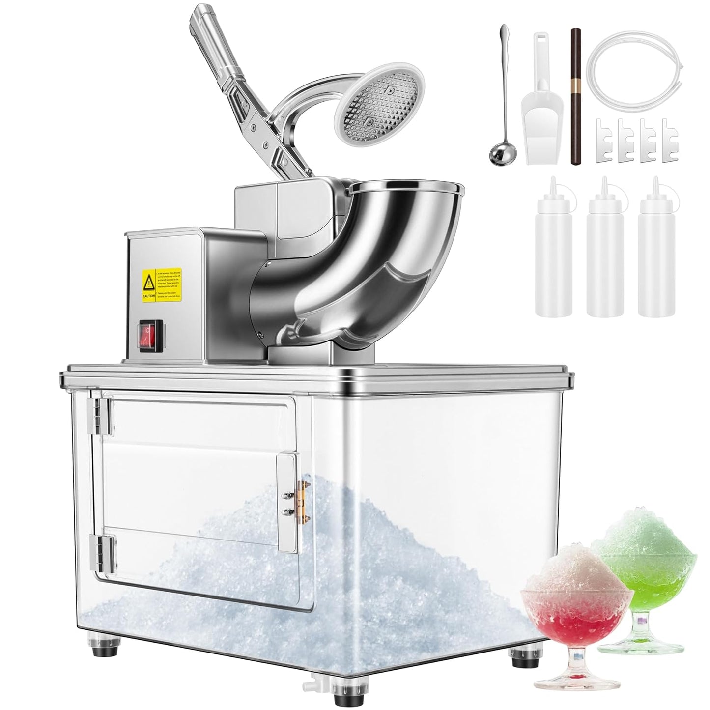 VIVOHOME Electric Ice Crusher - 660lbs/hr Shaved Ice - Commercial Quality