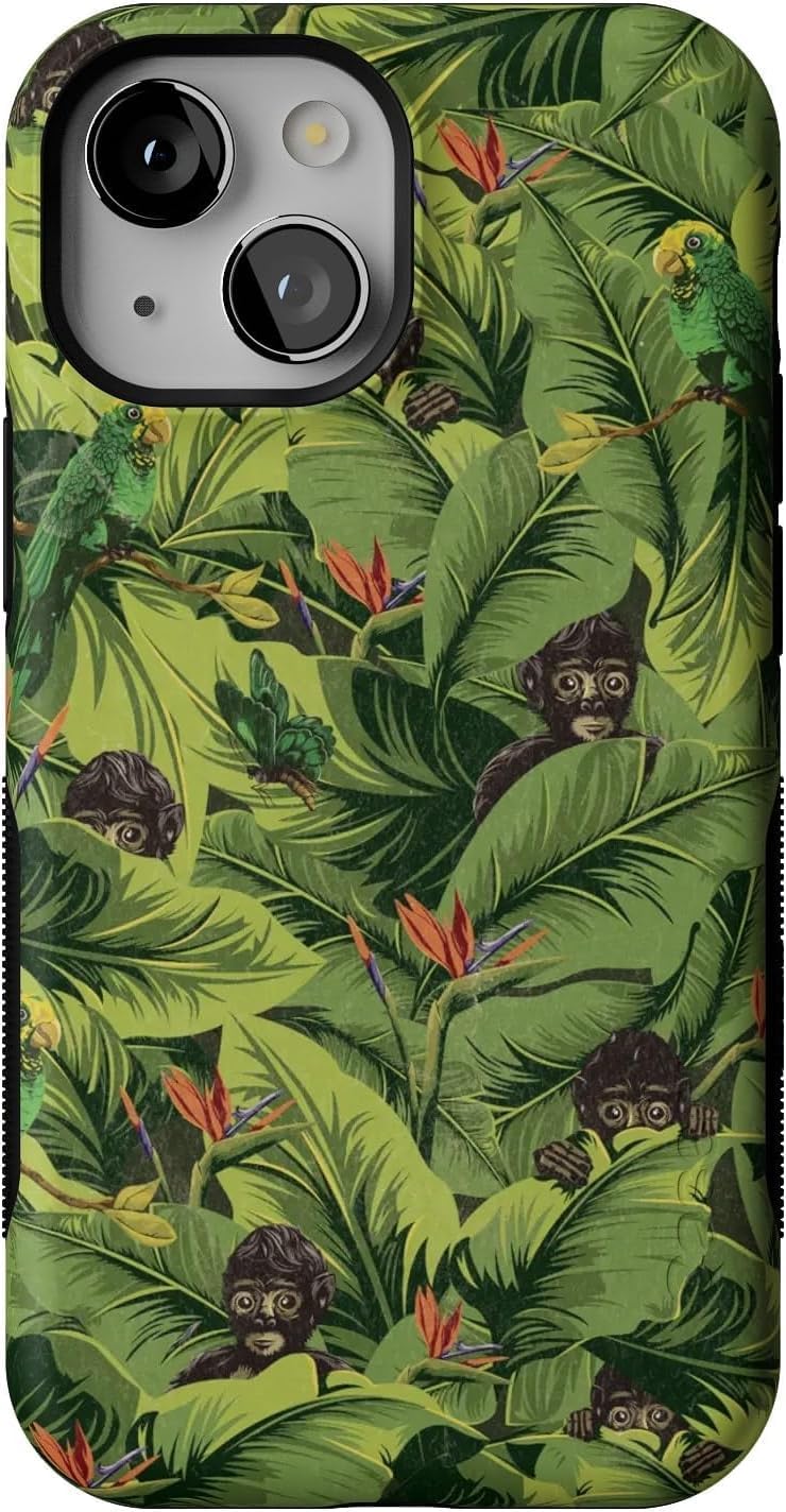 Casely iPhone 13 Mini Case - Bold Floral Jungle Design