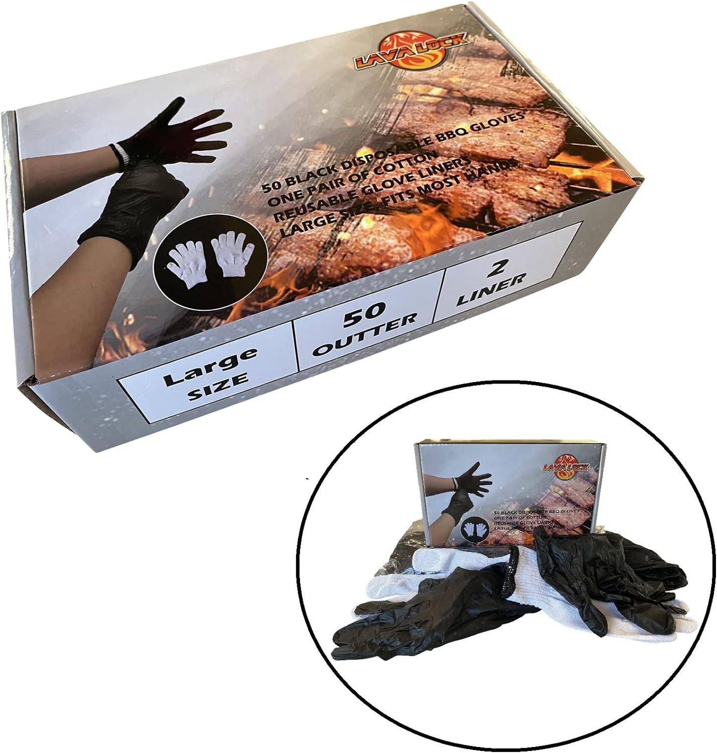 LavaLock Nitrile BBQ Gloves - Superior Protection